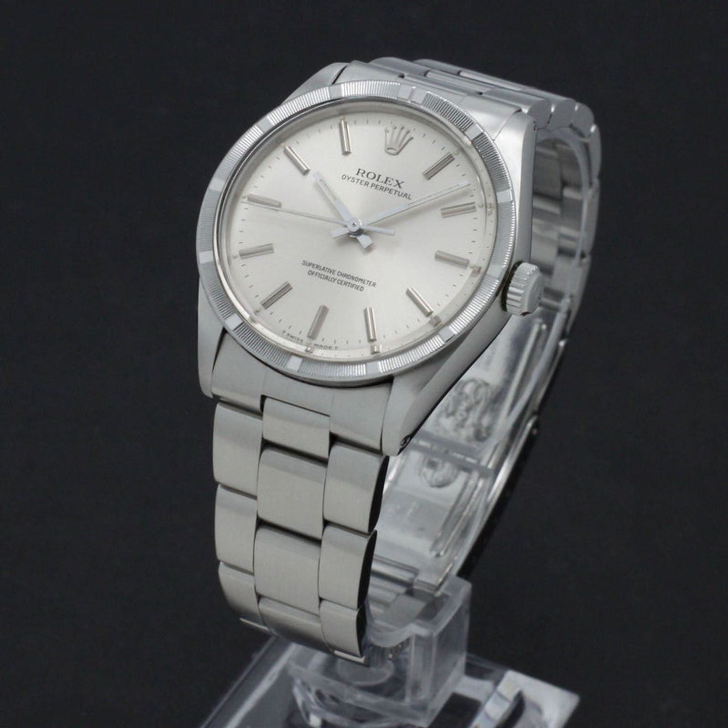 Rolex Oyster Perpetual 1007 (1988) - Silver dial 34 mm Steel case (2/7)