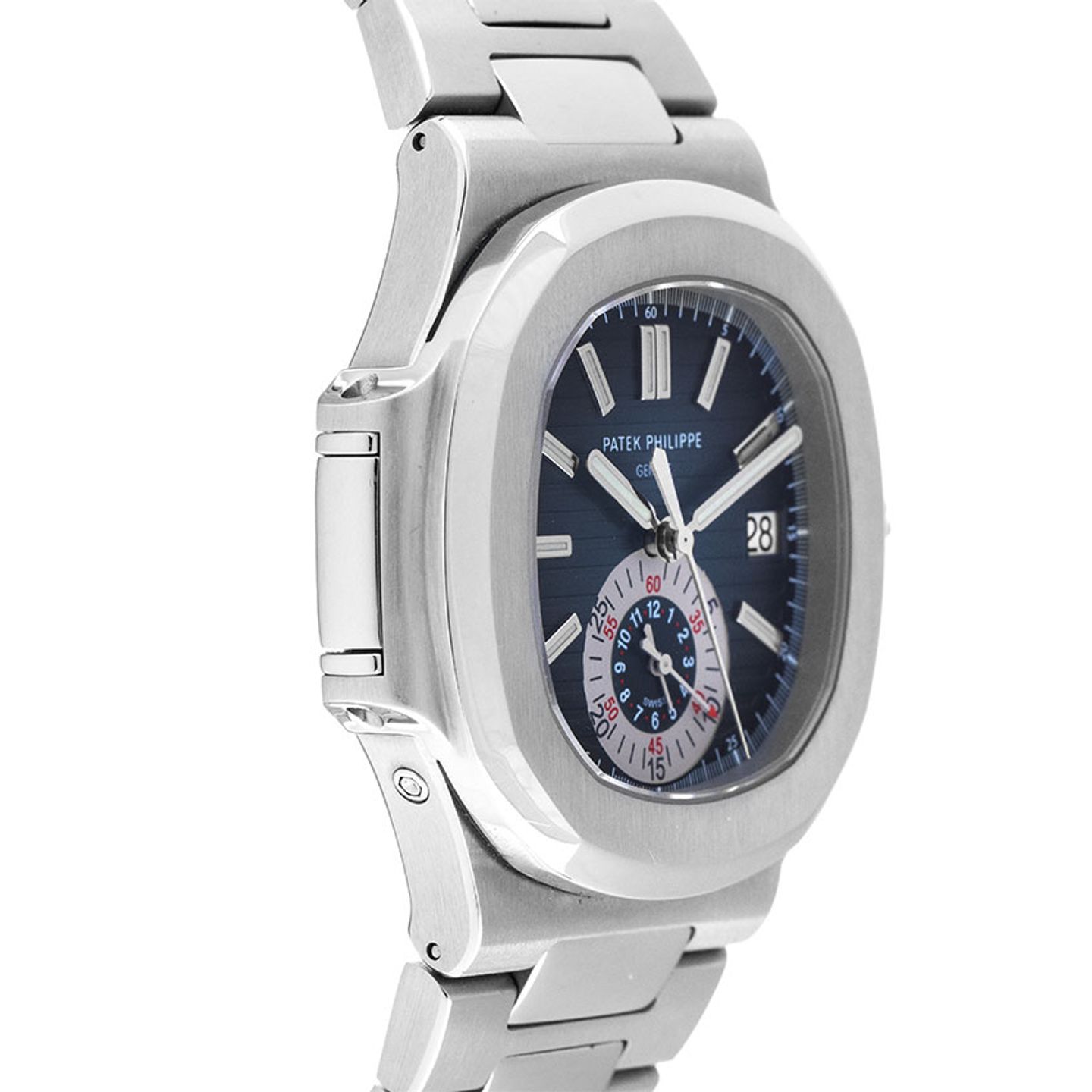 Patek Philippe Nautilus 5980/1A-001 (2008) - Blauw wijzerplaat 41mm Staal (4/6)