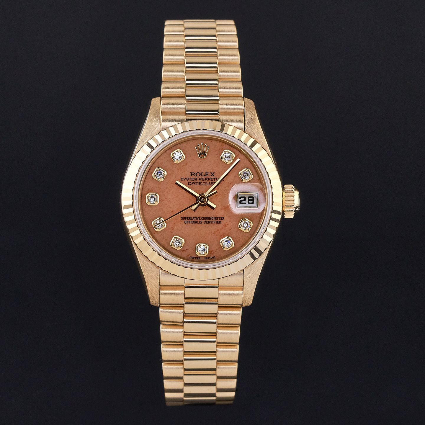 Rolex Lady-Datejust 79178 (1997) - Bronze dial 26 mm Yellow Gold case (3/7)