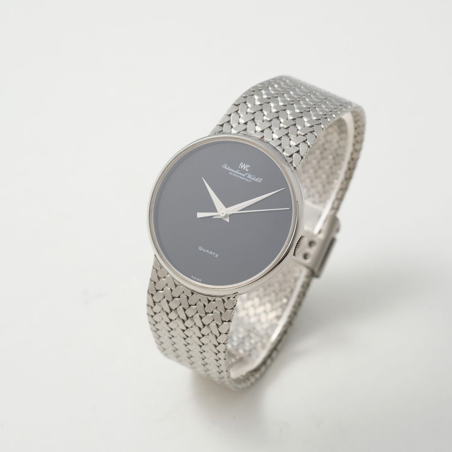 IWC Vintage 3035 (1975) - Zwart wijzerplaat 33mm Staal (4/4)