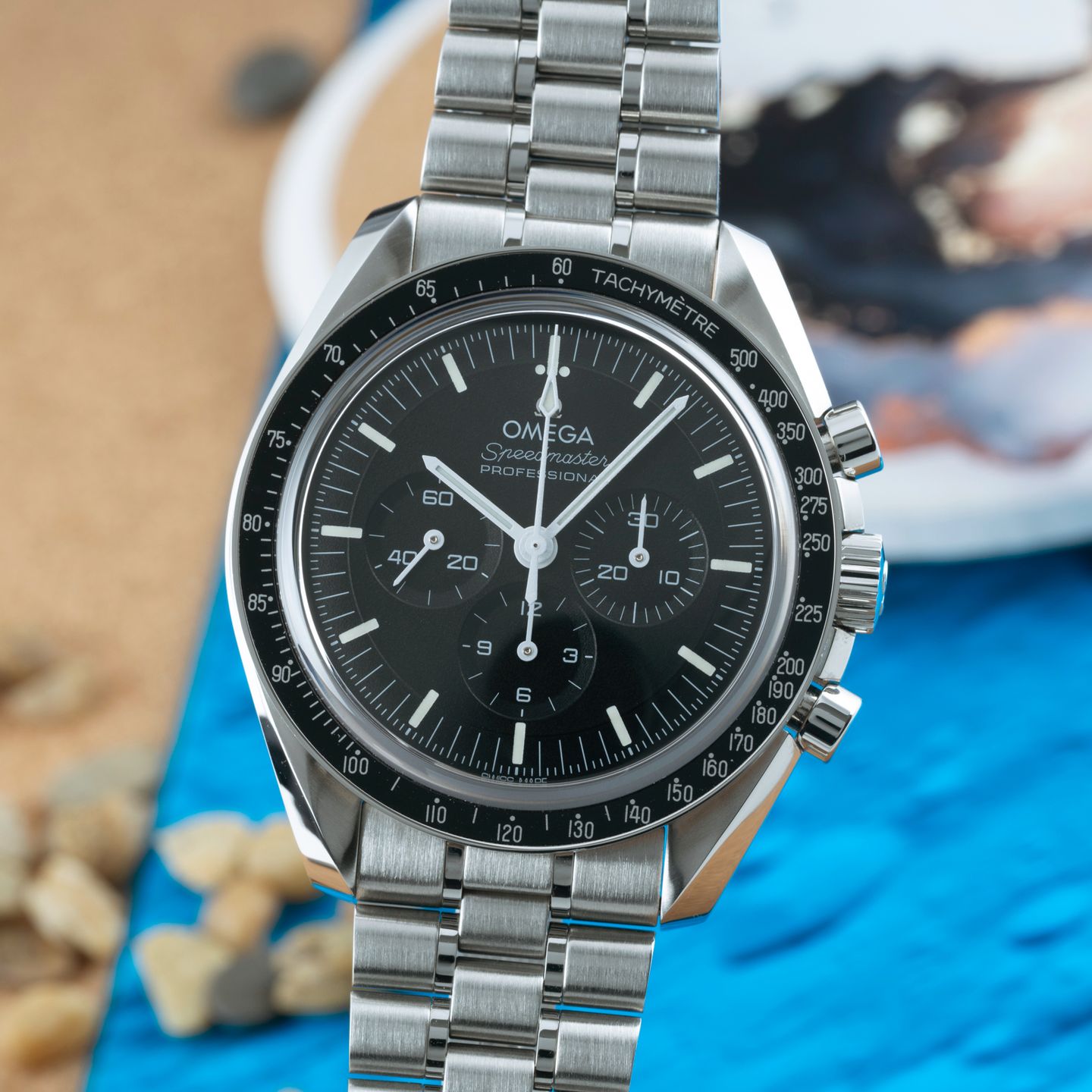 Omega Speedmaster Professional Moonwatch 310.30.42.50.01.002 (Unknown (random serial)) - Black dial 42 mm Steel case (3/8)