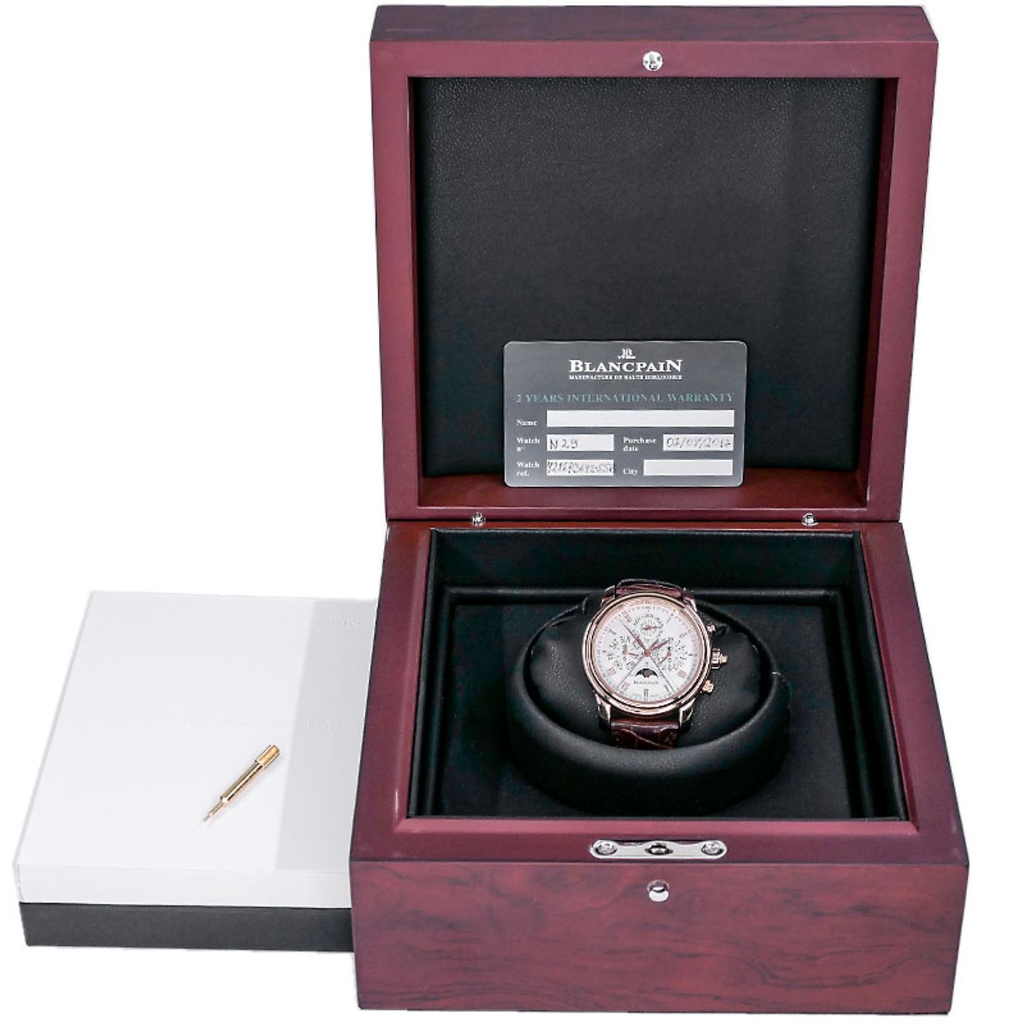 Blancpain Villeret 4286P-3642-55B (2017) - Champagne dial 42 mm Red Gold case (6/6)