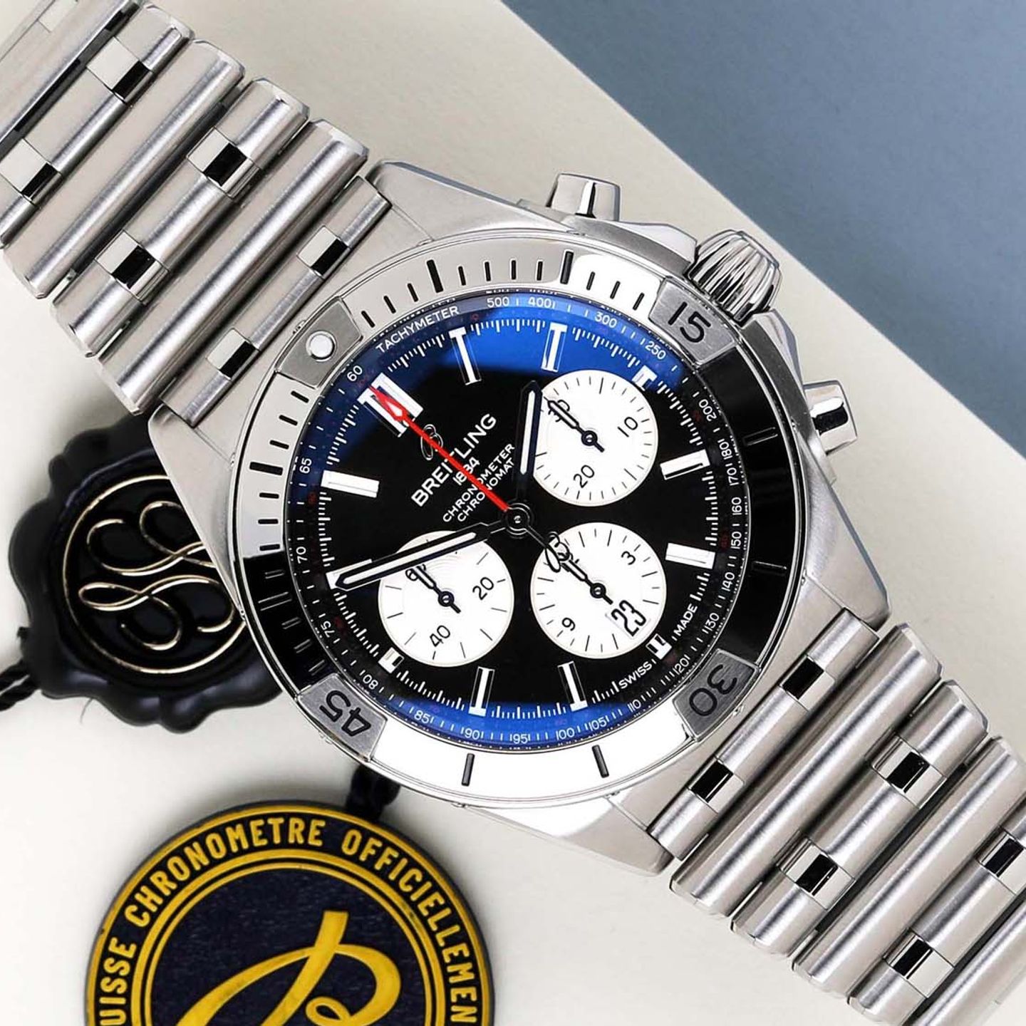 Breitling Chronomat 42 AB0134 (2023) - Zwart wijzerplaat 42mm Staal (1/8)