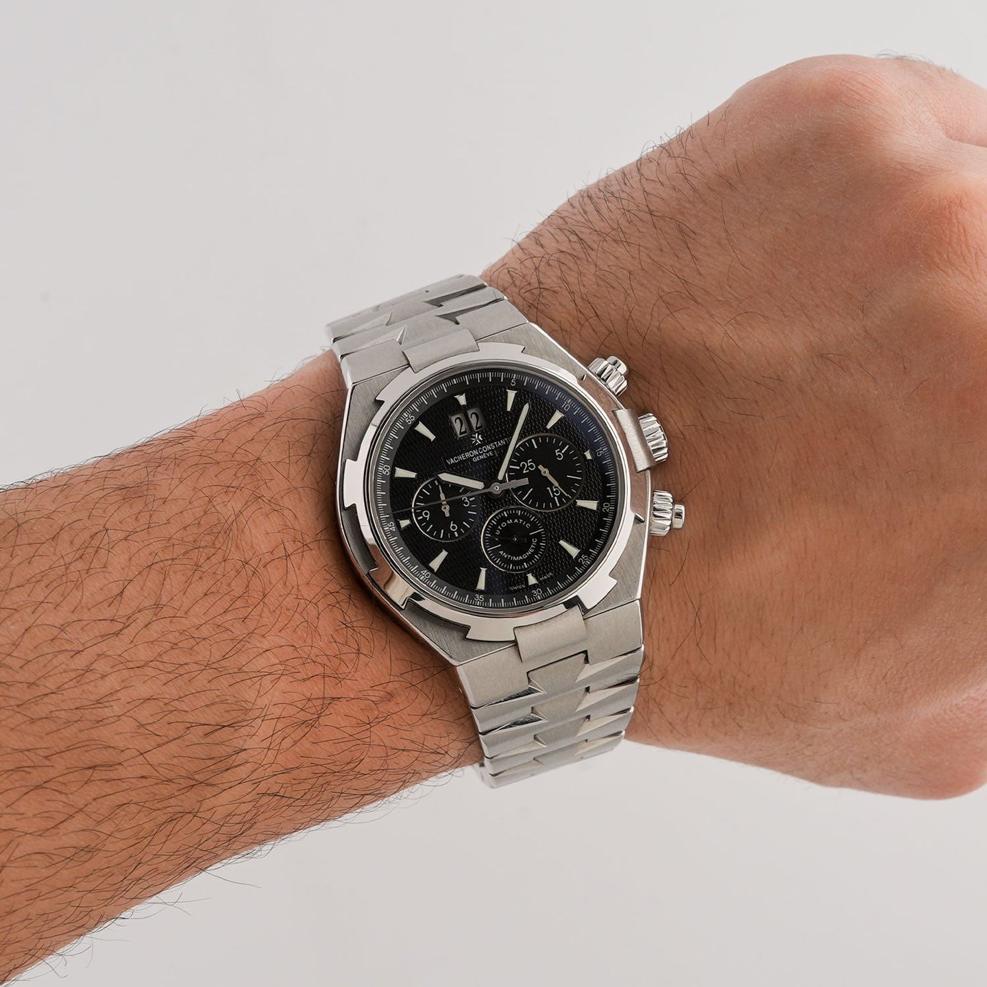 Vacheron Constantin Overseas Chronograph 49150/B01A-9097 (Onbekend (willekeurig serienummer)) - Zwart wijzerplaat 43mm Staal (5/6)