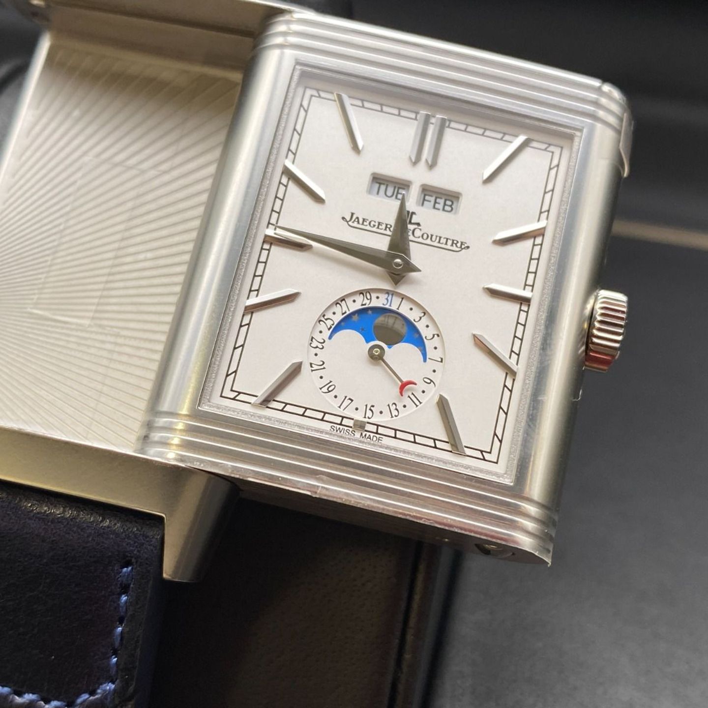 Jaeger-LeCoultre Reverso Duoface Q3918420 (2023) - Blue dial 49 mm Steel case (6/8)