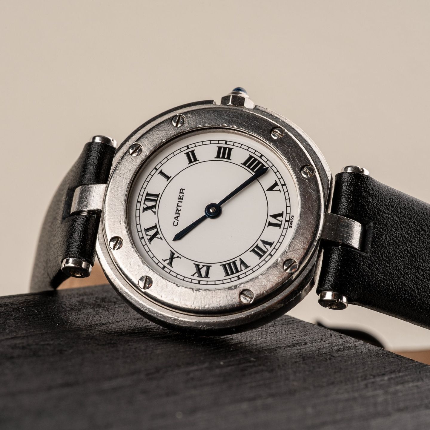 Cartier Santos 8192 (Unknown (random serial)) - Black dial 33 mm Steel case (4/8)