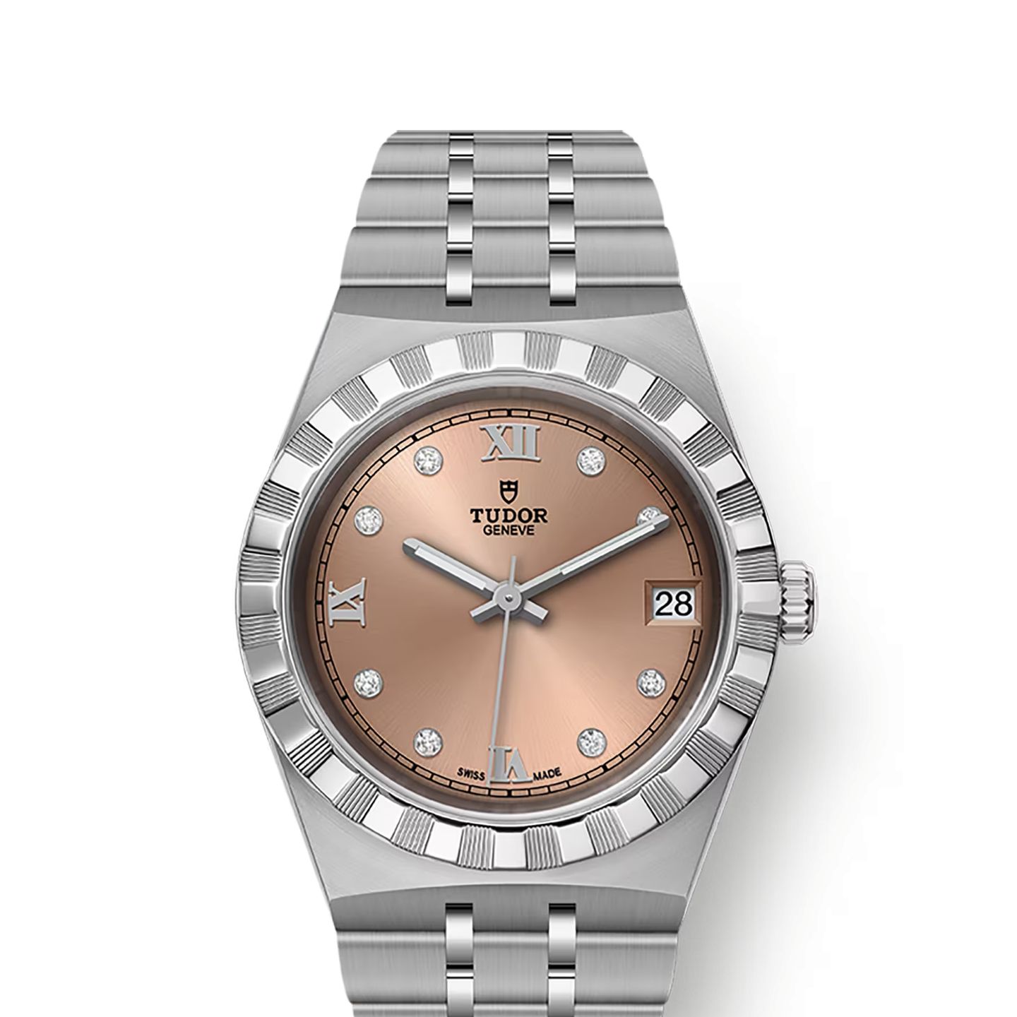 Tudor Royal 28400-0011 (2024) - Roze wijzerplaat 34mm Staal (1/1)