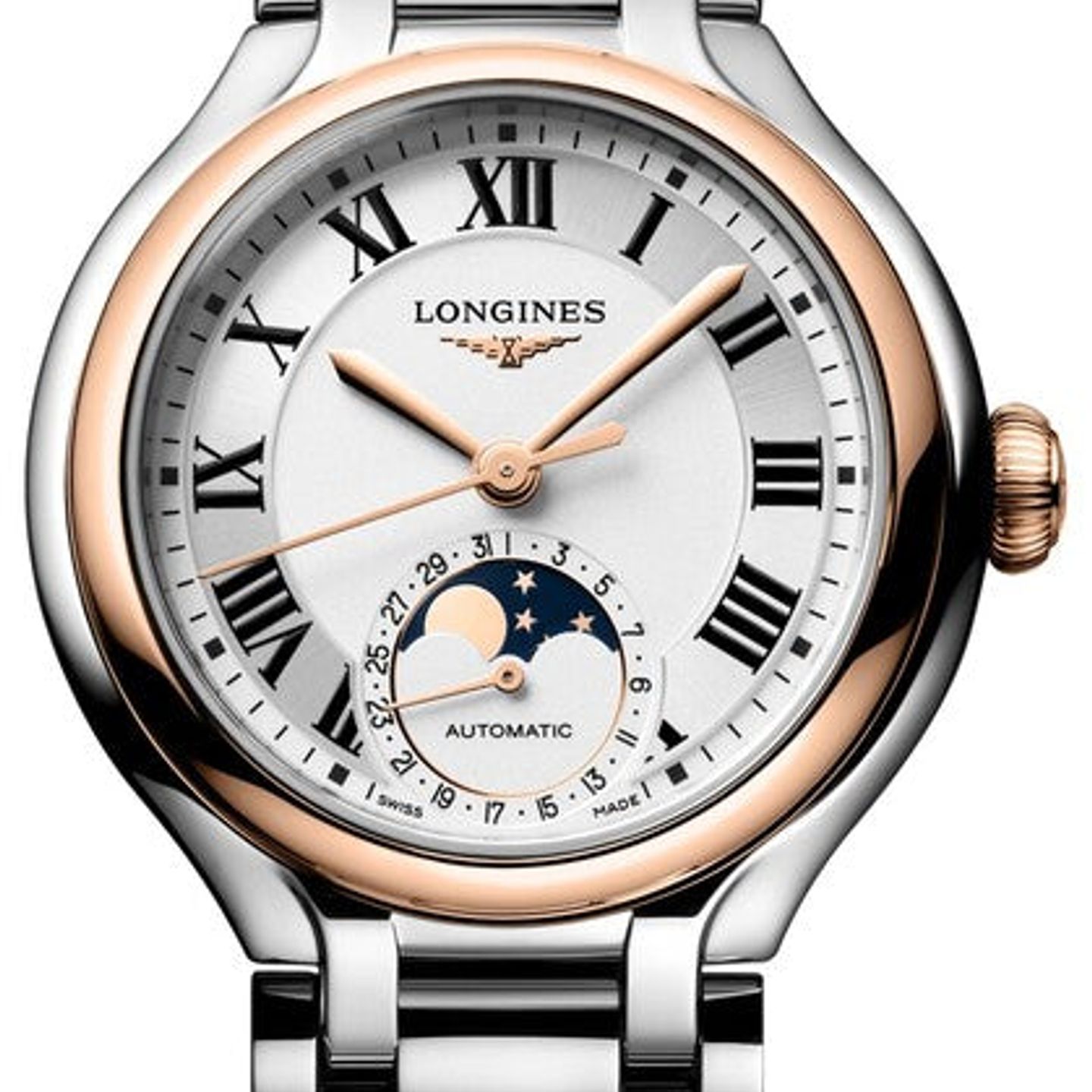Longines PrimaLuna L8.126.5.71.2 (2026) - Silver dial 34 mm Gold/Steel case (1/1)