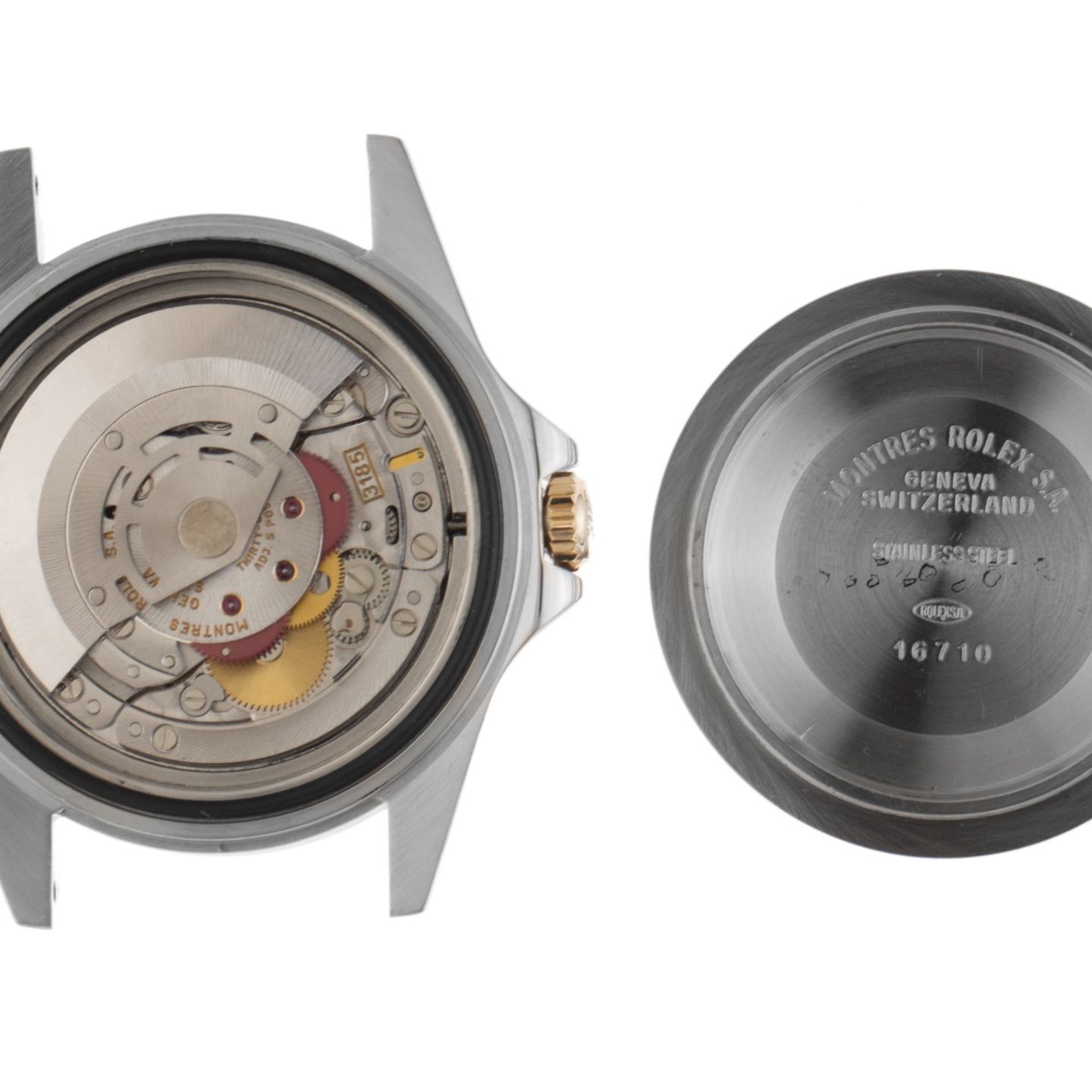 Rolex GMT-Master II 16713 (1993) - Black dial 40 mm Gold/Steel case (8/8)