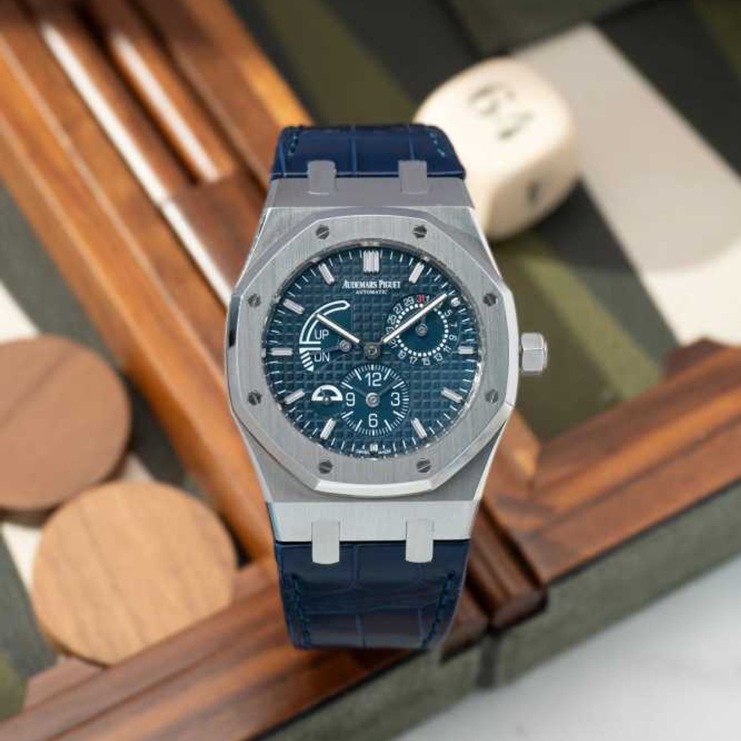 Audemars Piguet Royal Oak 26124ST (2017) - Blauw wijzerplaat 39mm Staal (3/8)