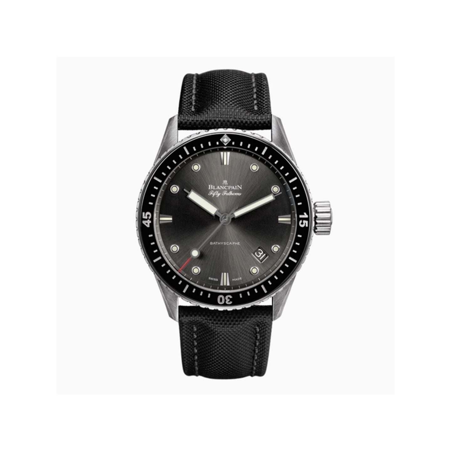 Blancpain Fifty Fathoms Bathyscaphe 5100B-1110-B52A (2026) - Grijs wijzerplaat 39mm Staal (1/1)