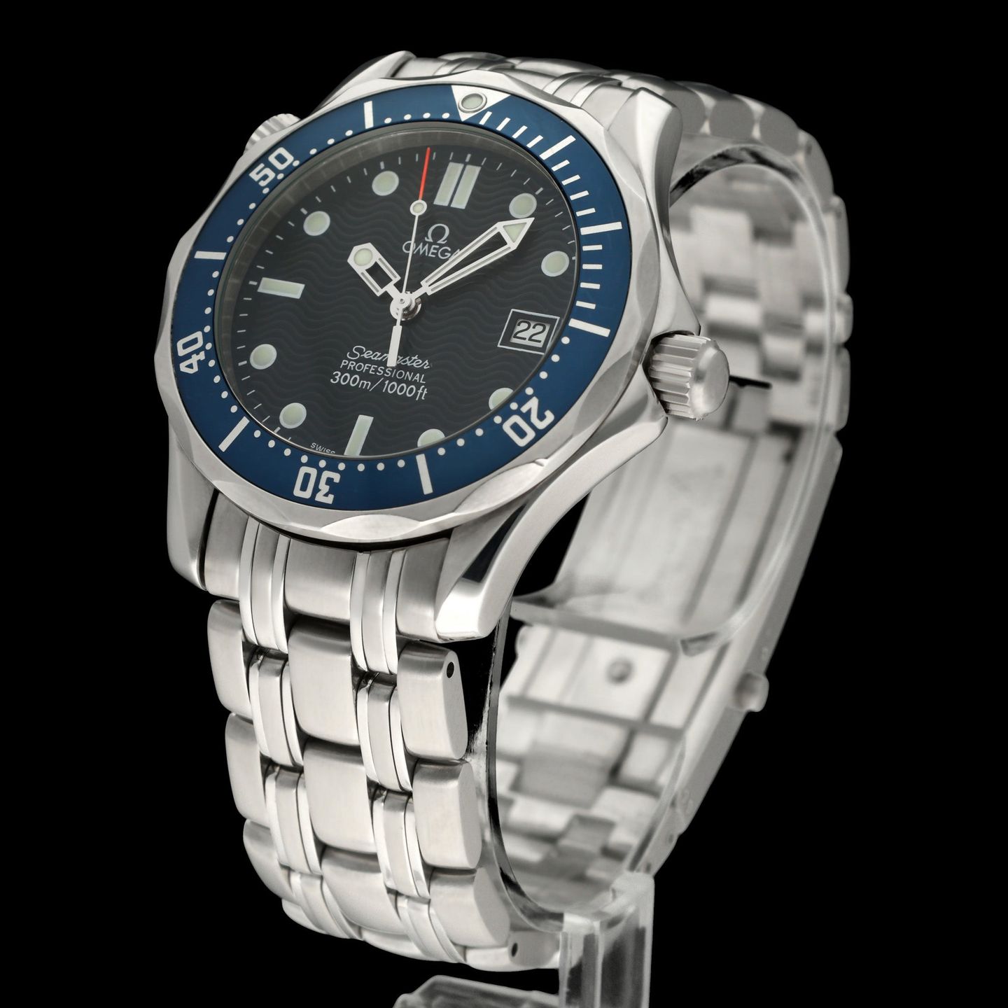 Omega Seamaster Diver 300 M 2561.80.00 (1998) - Blue dial 36 mm Steel case (5/8)