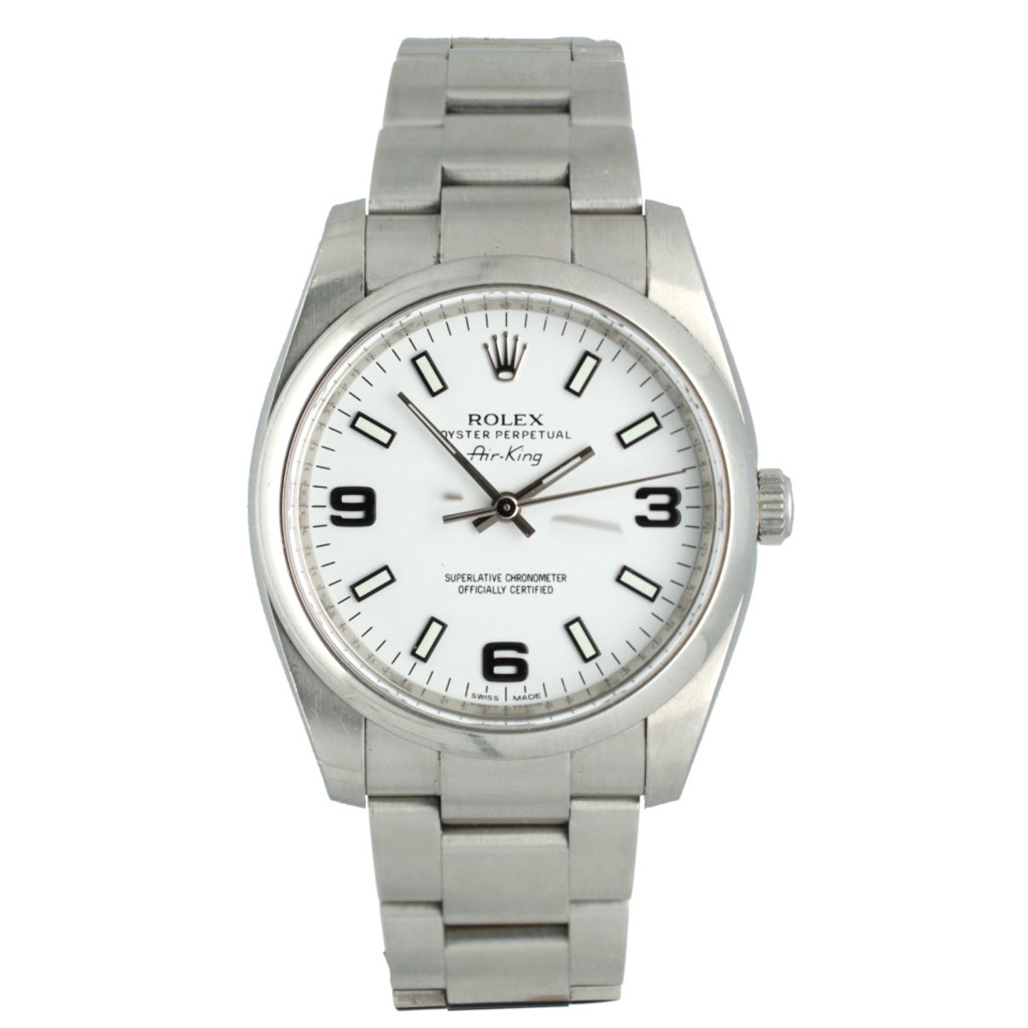 Rolex Oyster Perpetual 34 114200 (2013) - Wit wijzerplaat 34mm Staal (3/12)