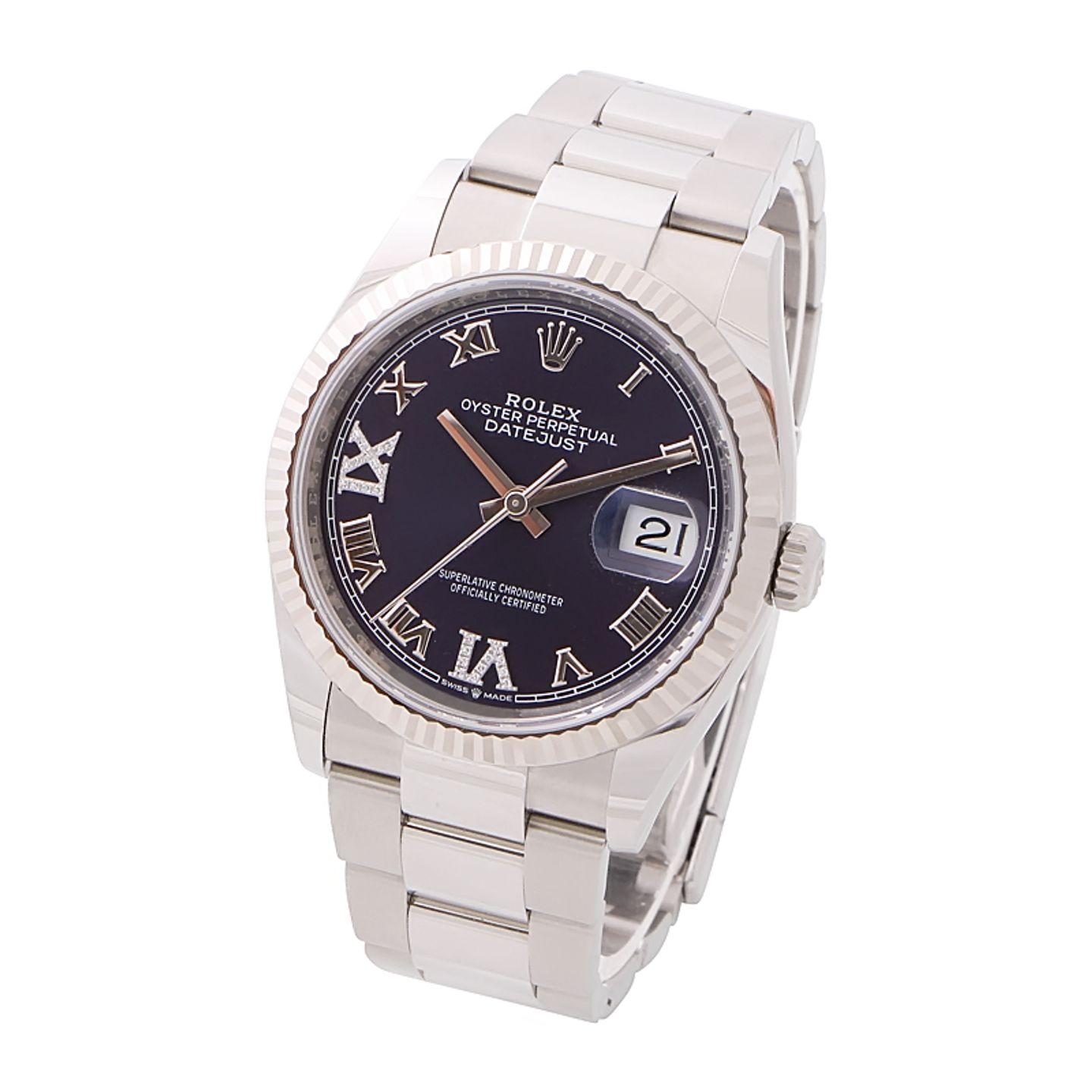 Rolex Datejust 36 126234 (2023) - Paars wijzerplaat 36mm Staal (2/4)