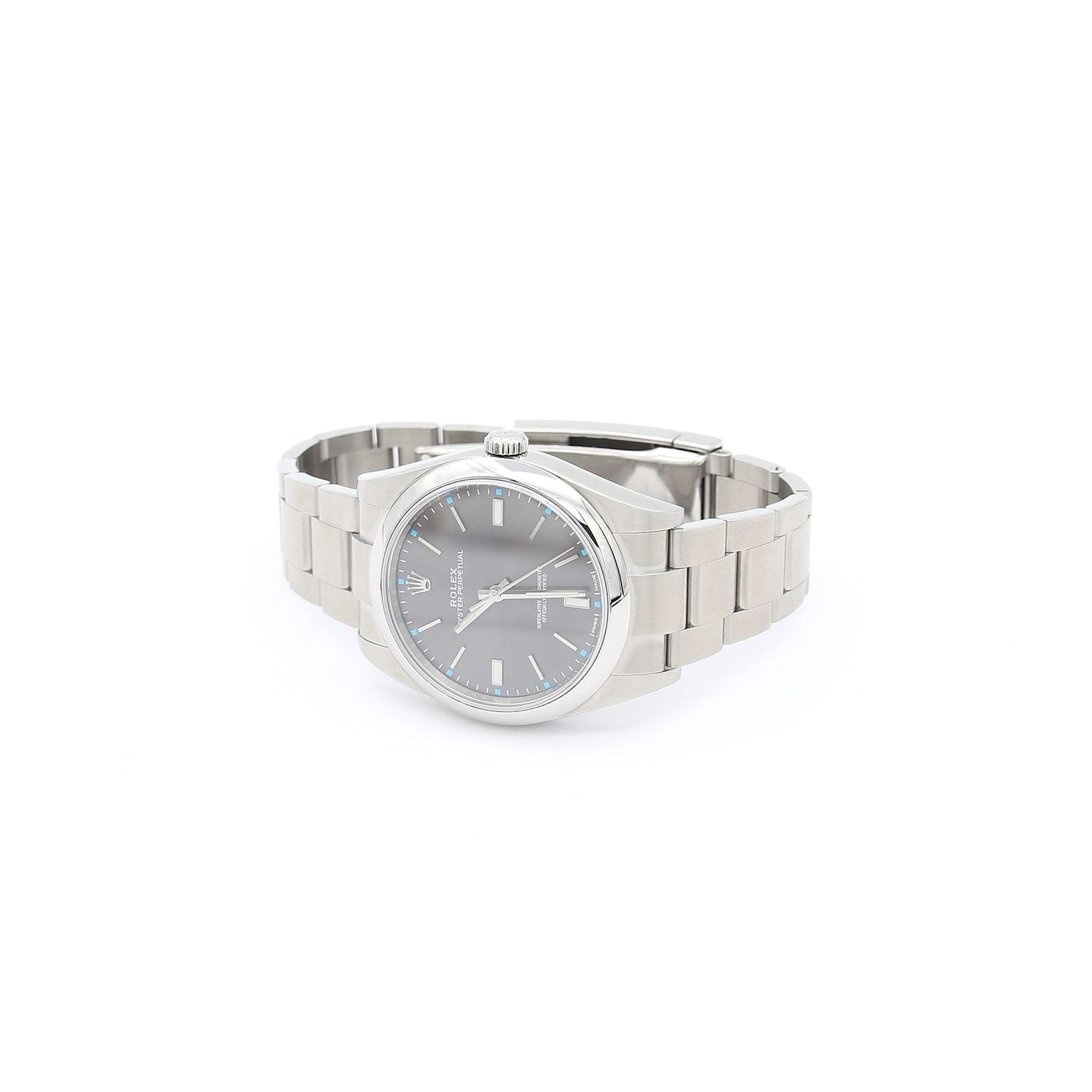 Rolex Oyster Perpetual 39 114300 (Unknown (random serial)) - Grey dial 39 mm Steel case (7/8)