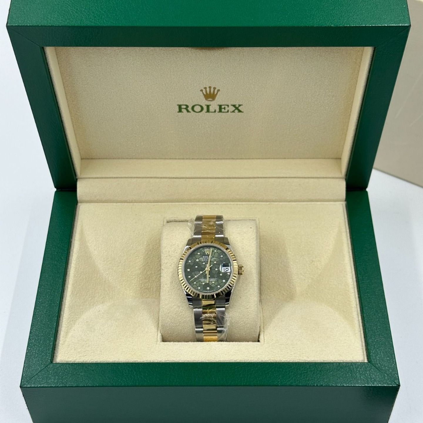 Rolex Datejust 31 278273 (2024) - Green dial 31 mm Steel case (4/8)