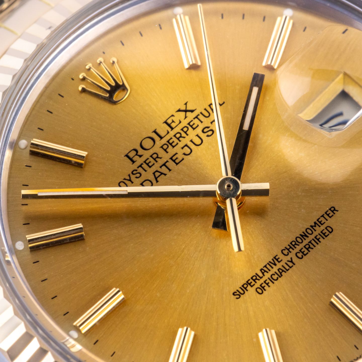 Rolex Datejust 36 16013 (1987) - Champagne dial 36 mm Gold/Steel case (2/7)