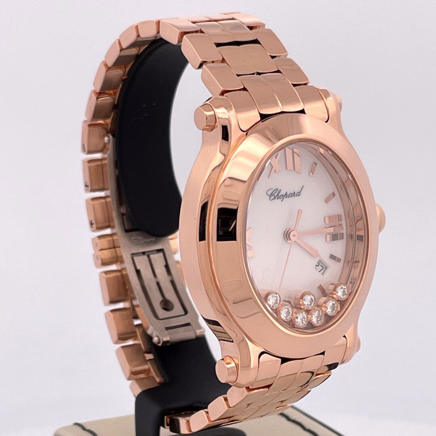 Chopard Happy Sport 275350-5002 (2019) - White dial 33 mm Rose Gold case (3/5)