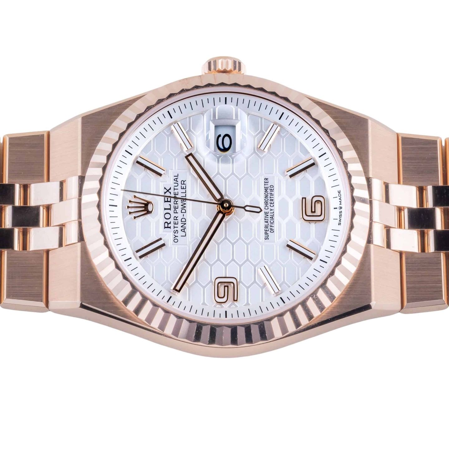 Rolex Land-Dweller 36 127235 (2026) - Wit wijzerplaat 36mm Roségoud (5/8)