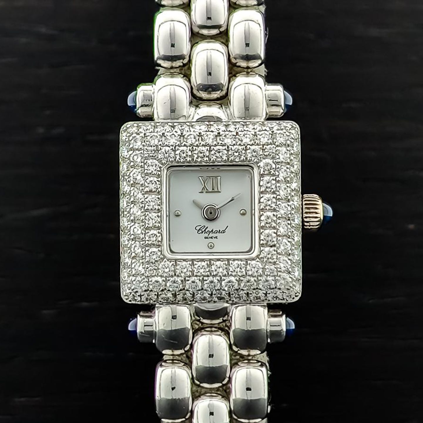 Chopard Vintage 4371 (Unknown (random serial)) - Silver dial 17 mm White Gold case (1/7)