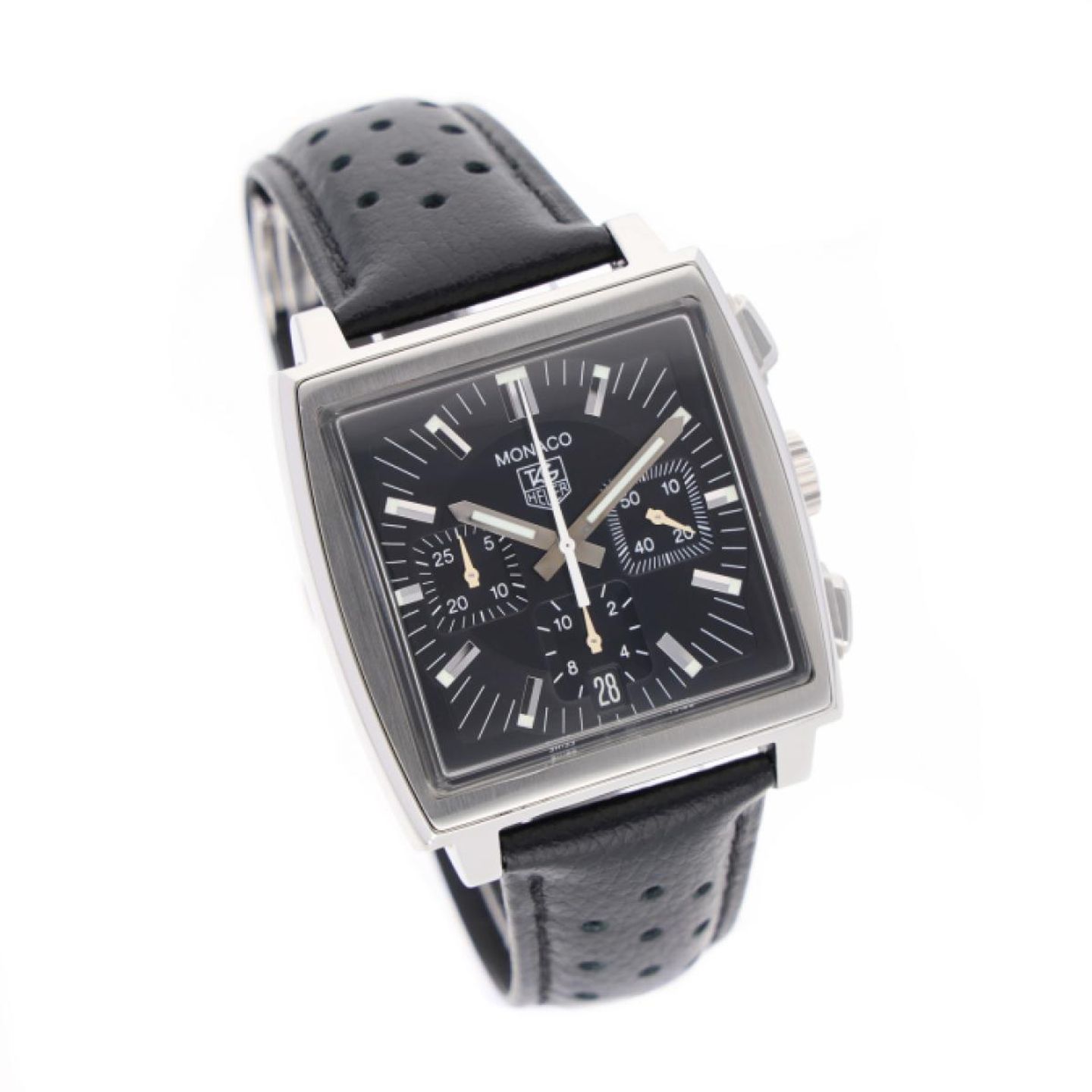 TAG Heuer Monaco CW2111 (Onbekend (willekeurig serienummer)) - 45mm Staal (3/4)