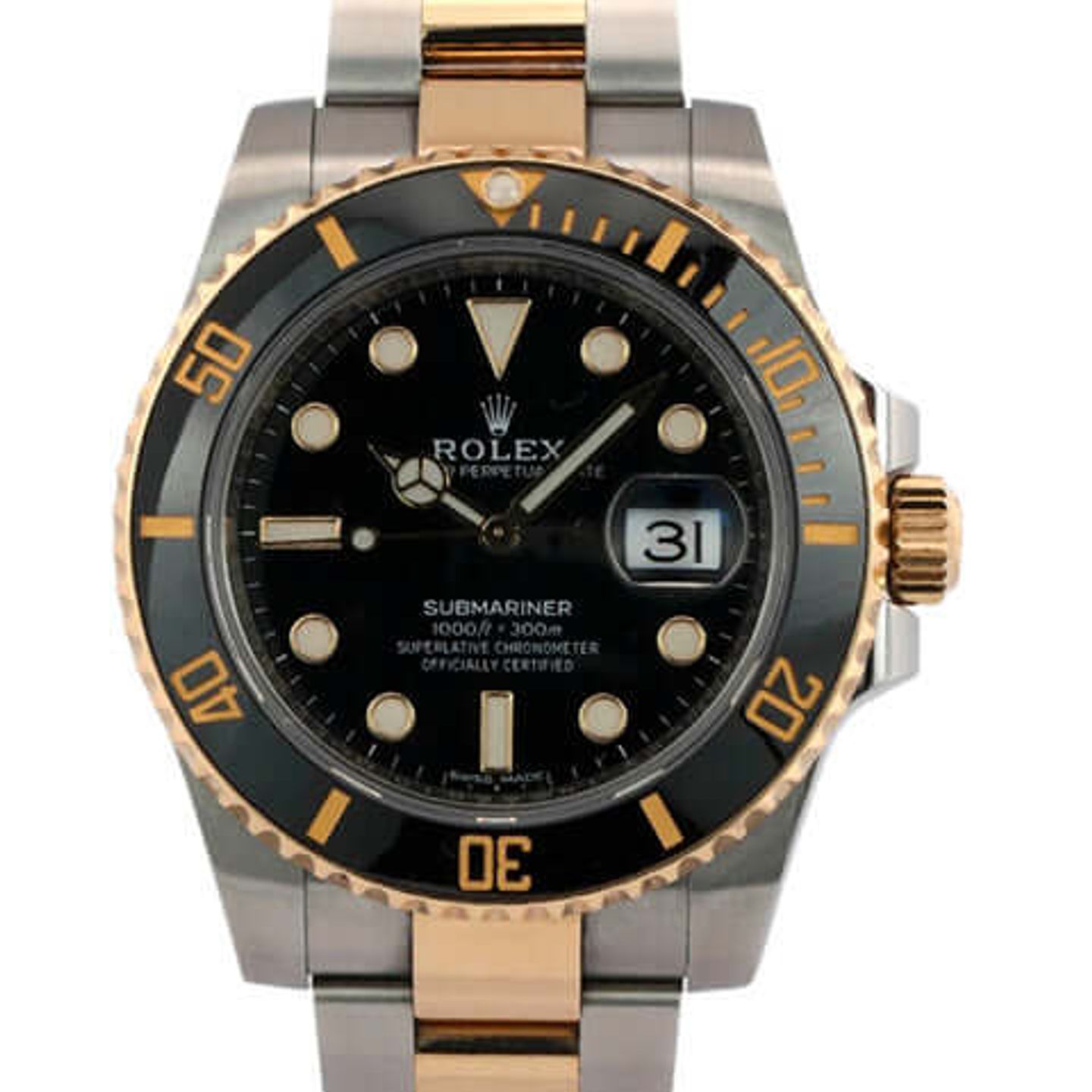 Rolex Submariner Date 116613LN (2020) - Zwart wijzerplaat 40mm Goud/Staal (1/8)