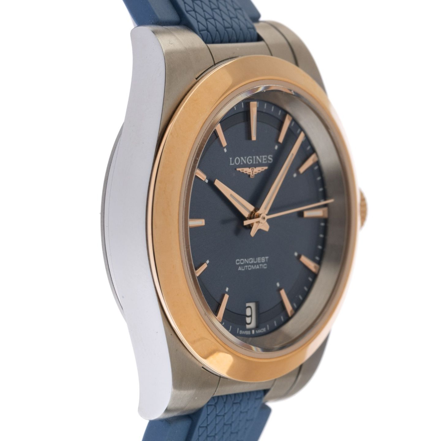 Longines Conquest L3.430.5.92.9 (2025) - Blue dial 34 mm Gold/Steel case (5/7)