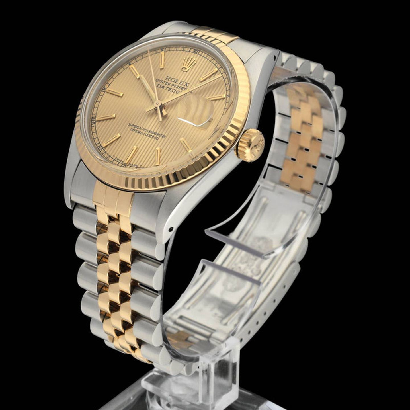 Rolex Datejust 36 16013 (1987) - Gold dial 36 mm Gold/Steel case (5/7)