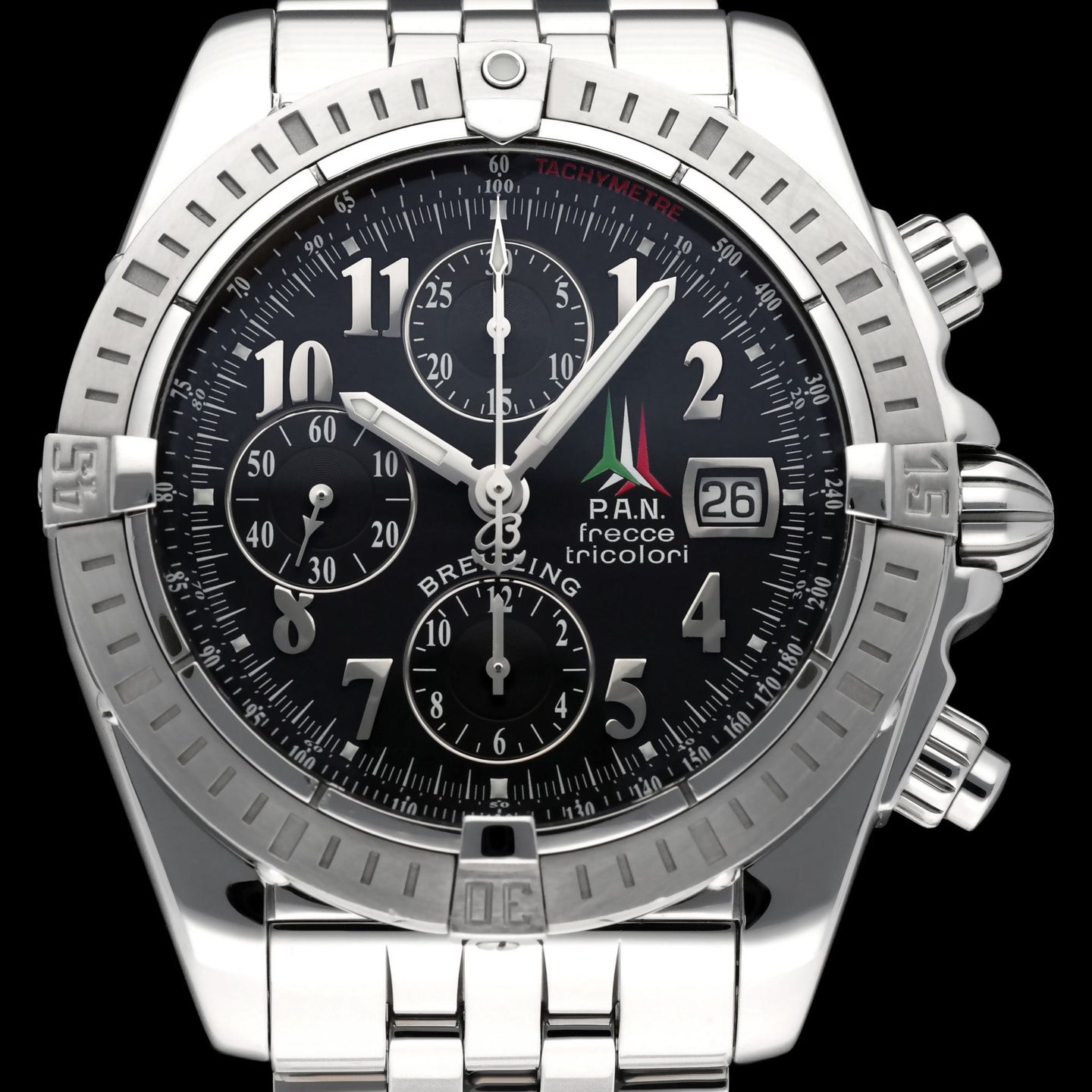 Breitling Chronomat Evolution A13356 (2005) - Zwart wijzerplaat 44mm Staal (1/8)