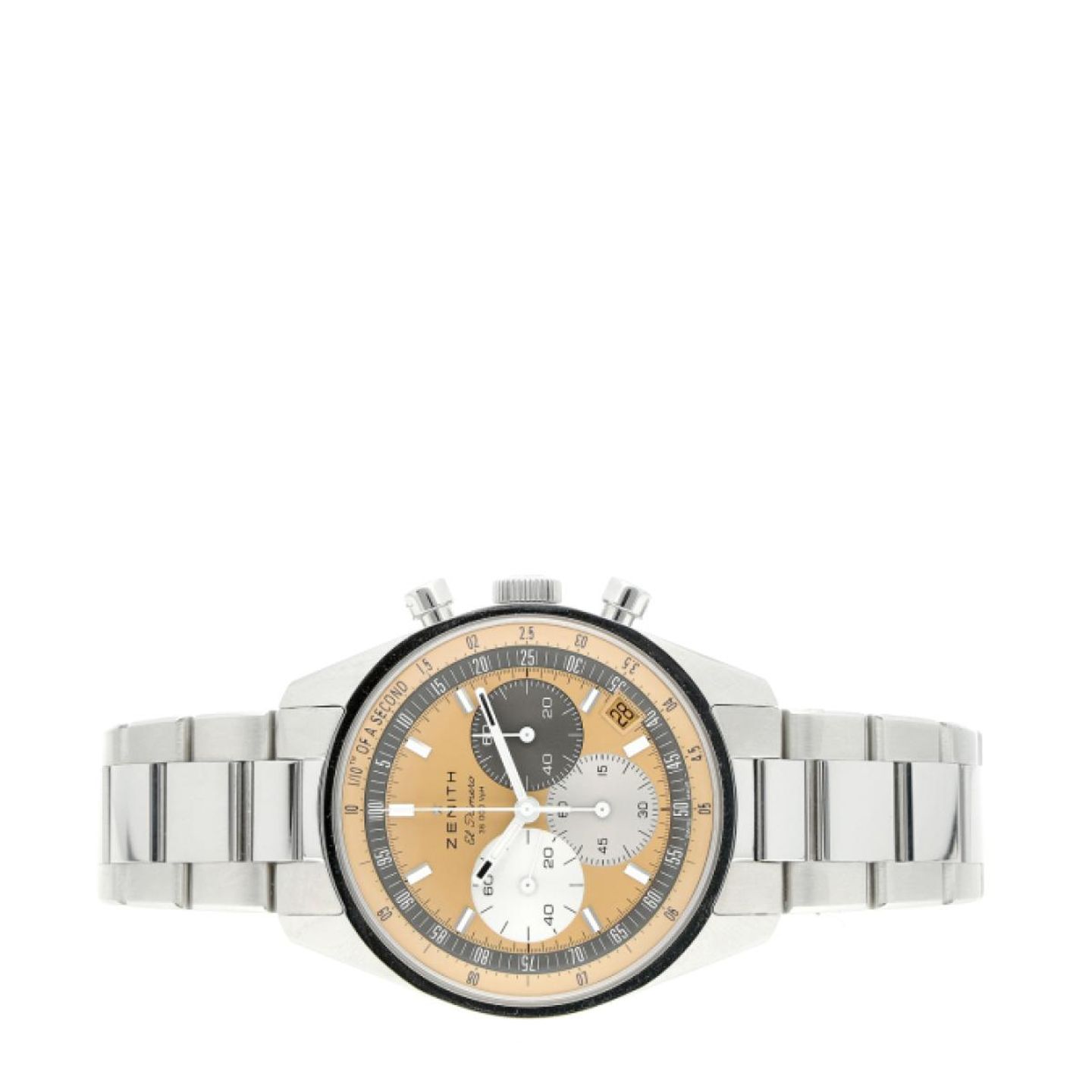 Zenith Chronomaster Original 03.3201.0600/18.M3200 (2022) - Roze wijzerplaat 38mm Staal (4/8)