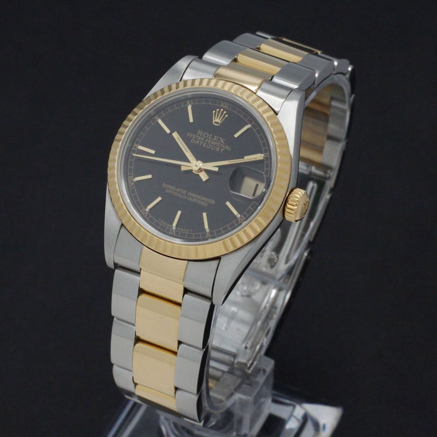 Rolex Datejust 31 78273 (2000) - Black dial 31 mm Gold/Steel case (5/8)