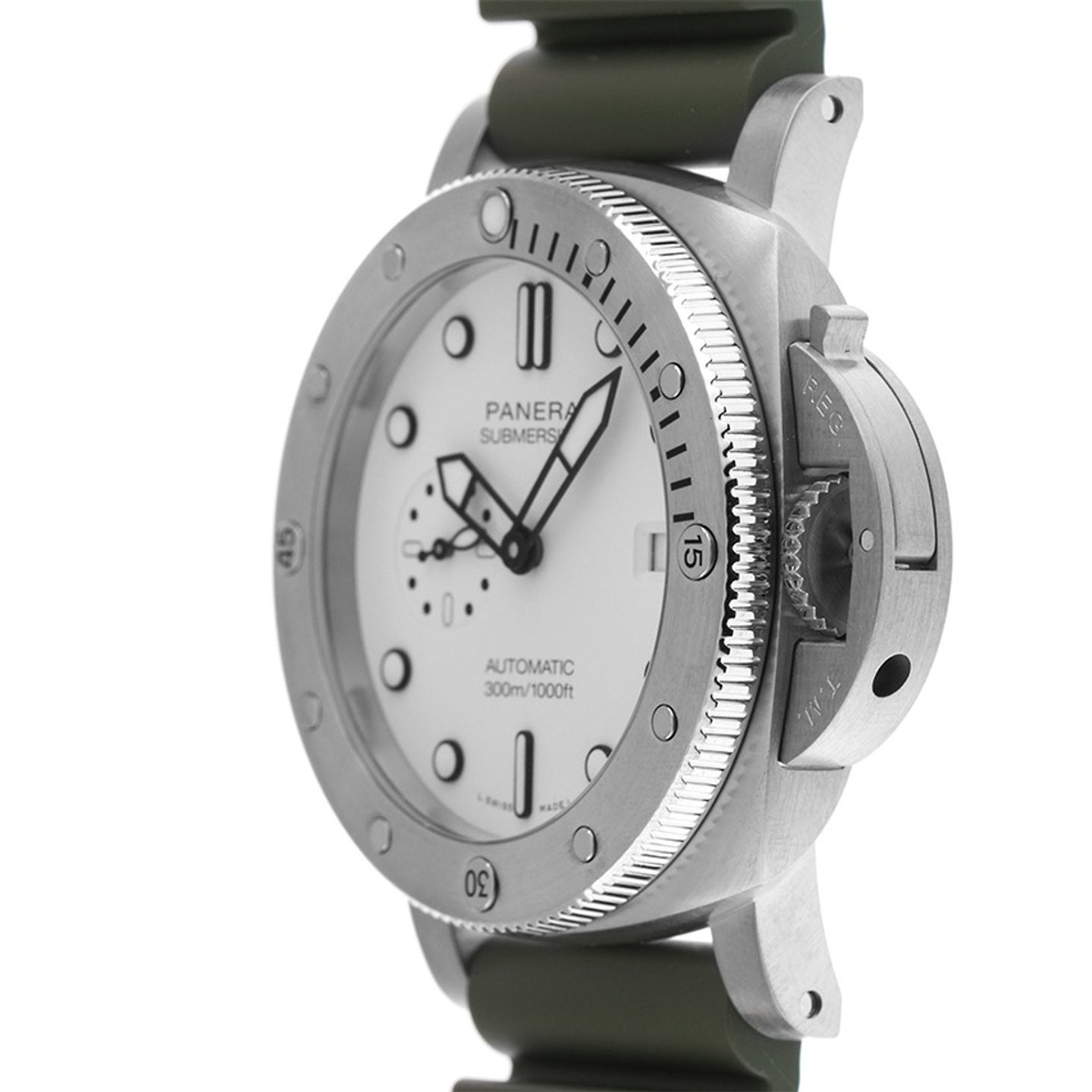 Panerai Submersible PAM01595 (2024) - White dial 44 mm Steel case (4/7)