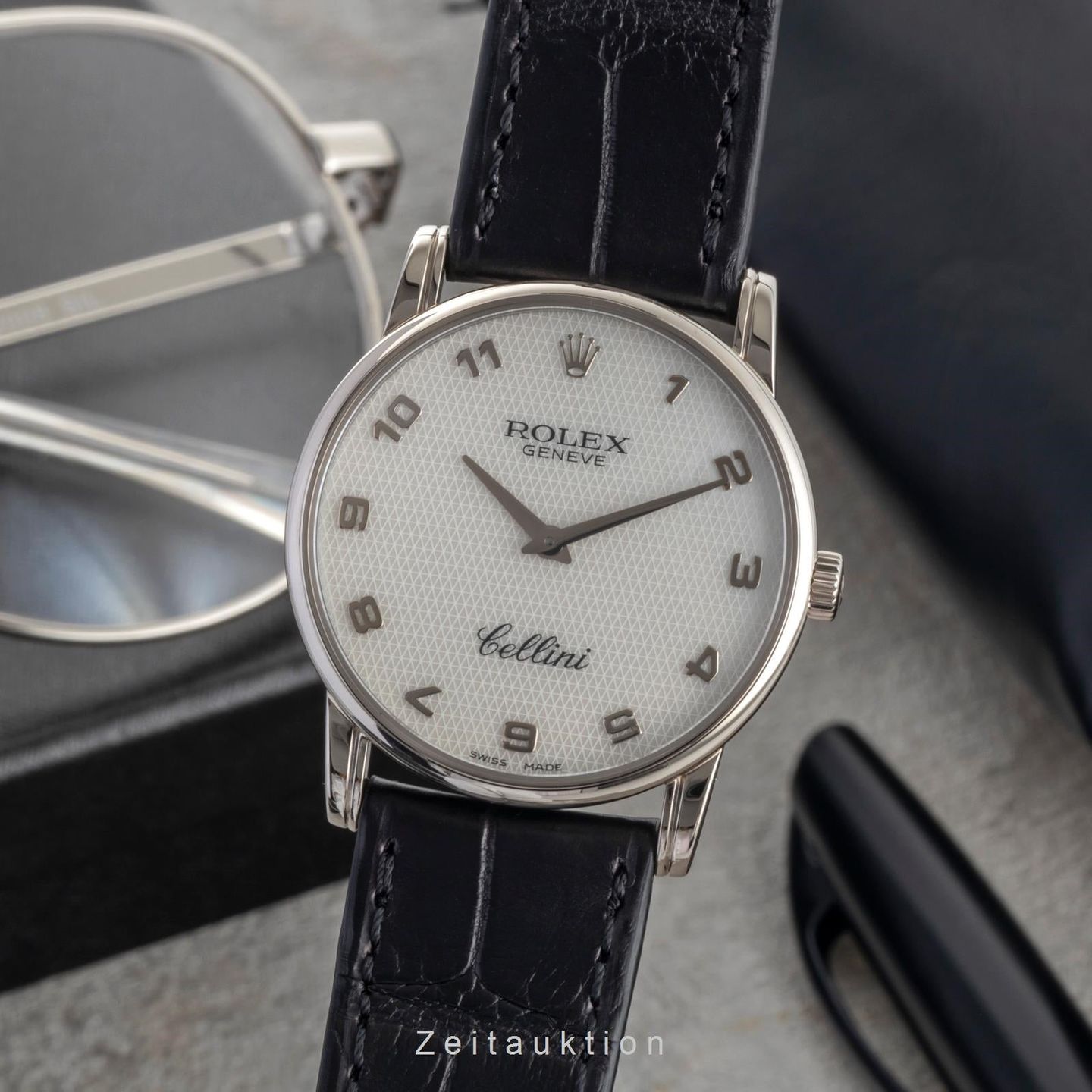 Rolex Cellini 5116 (2001) - Wit wijzerplaat 32mm Witgoud (1/8)