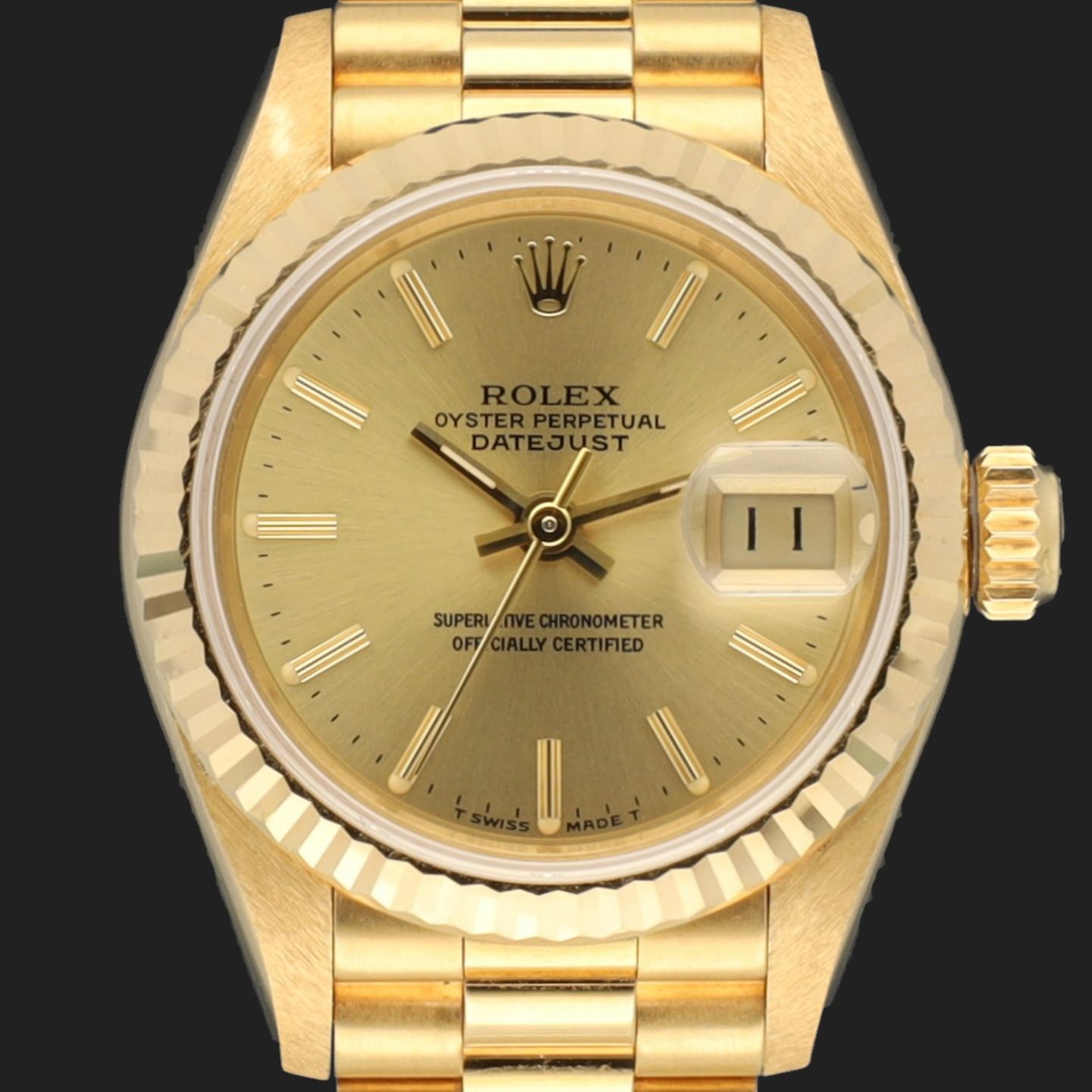 Rolex Lady-Datejust 69178 (1988) - 26 mm Yellow Gold case (2/8)