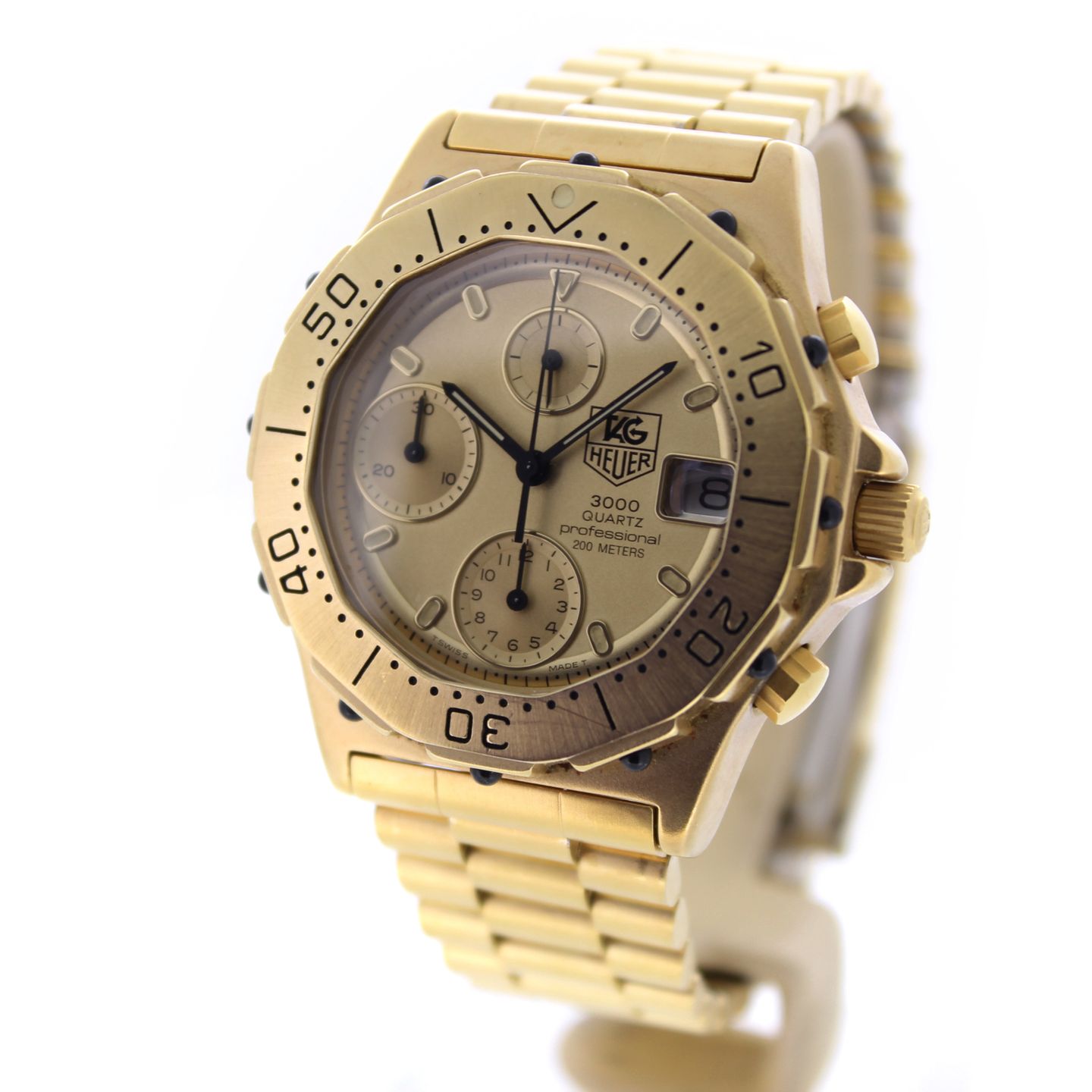 TAG Heuer Vintage 237.406 (Unknown (random serial)) - Gold dial 38 mm Steel case (4/7)