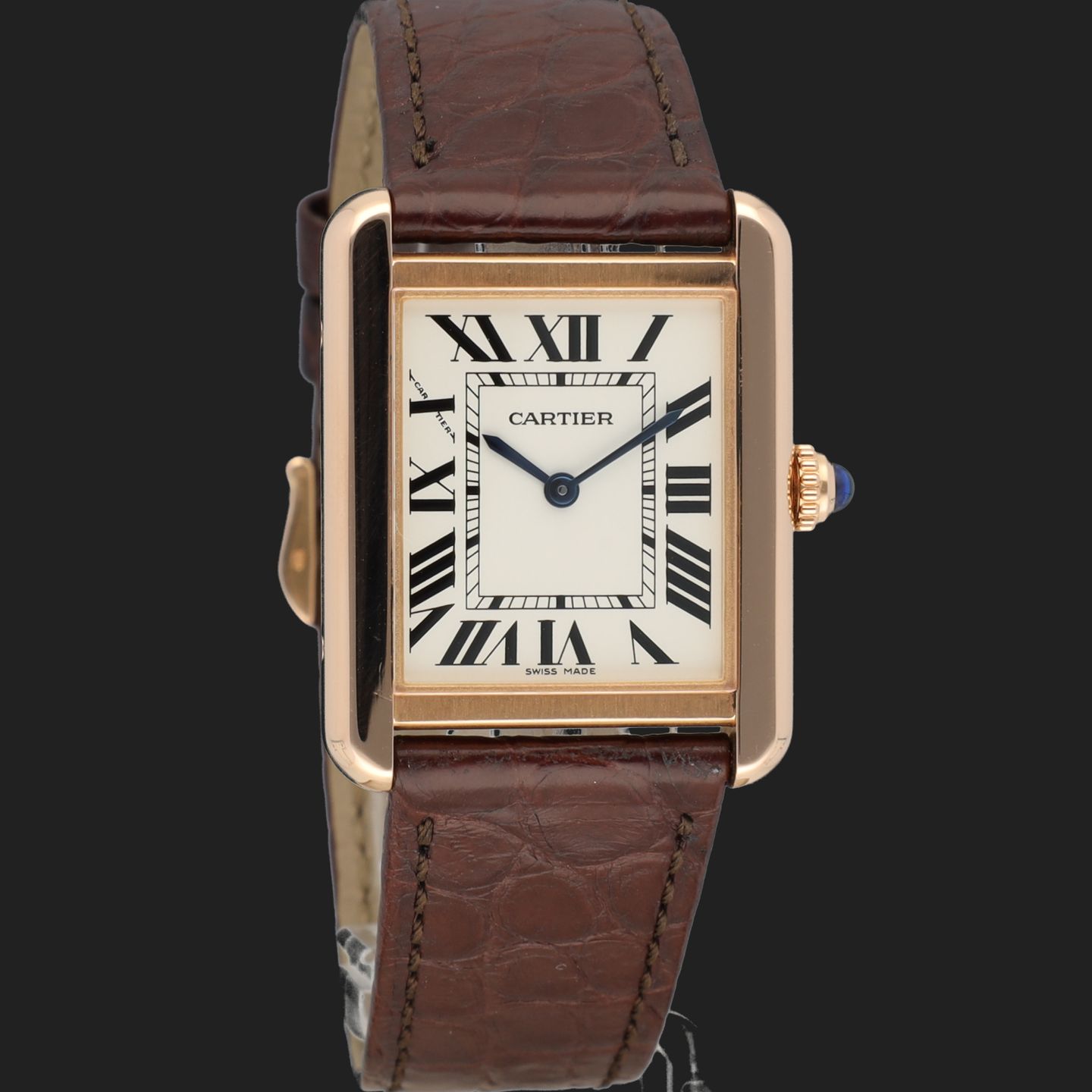 Cartier Tank Solo W5200024 (2019) - Zilver wijzerplaat 31mm Roségoud (4/8)