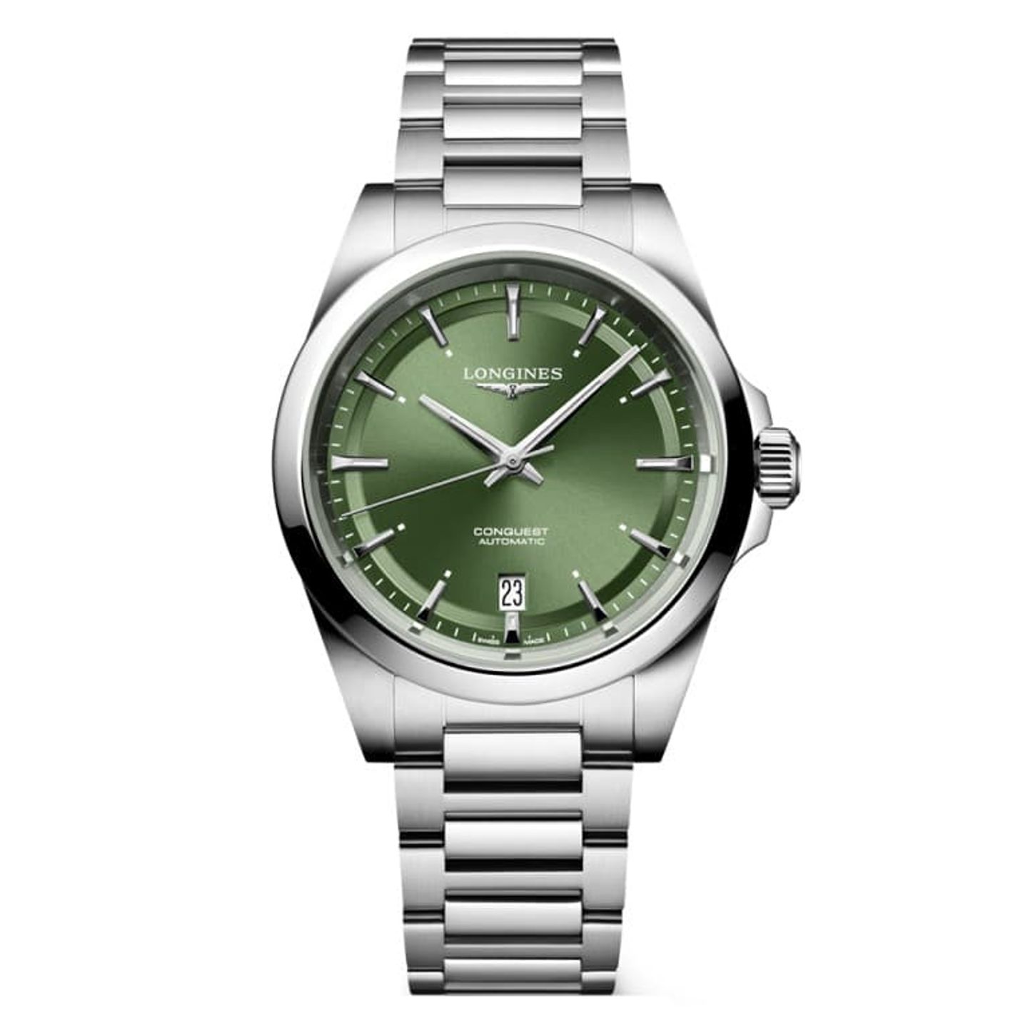 Longines Conquest L3.720.4.02.6 (2024) - Groen wijzerplaat 38mm Staal (1/1)