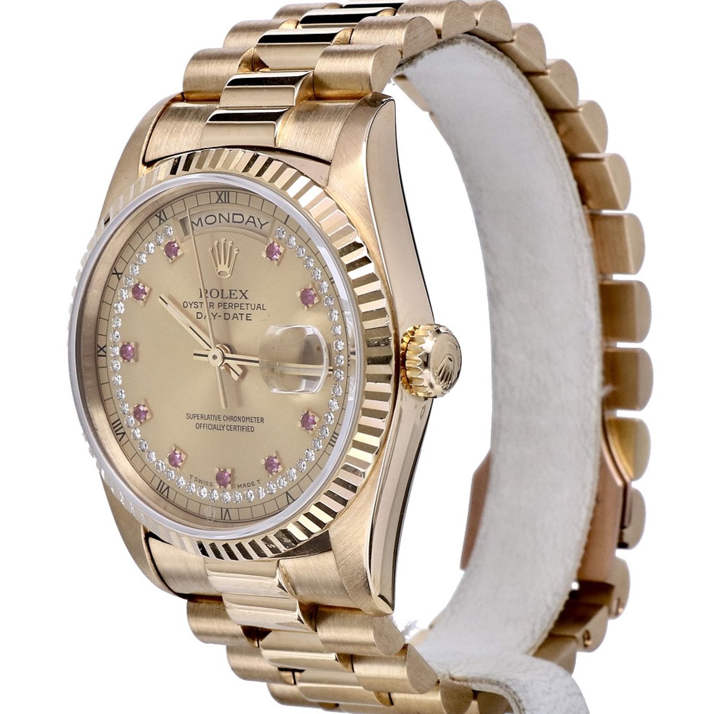 Rolex Day-Date 36 18238 (1990) - Champagne dial 36 mm Yellow Gold case (2/8)