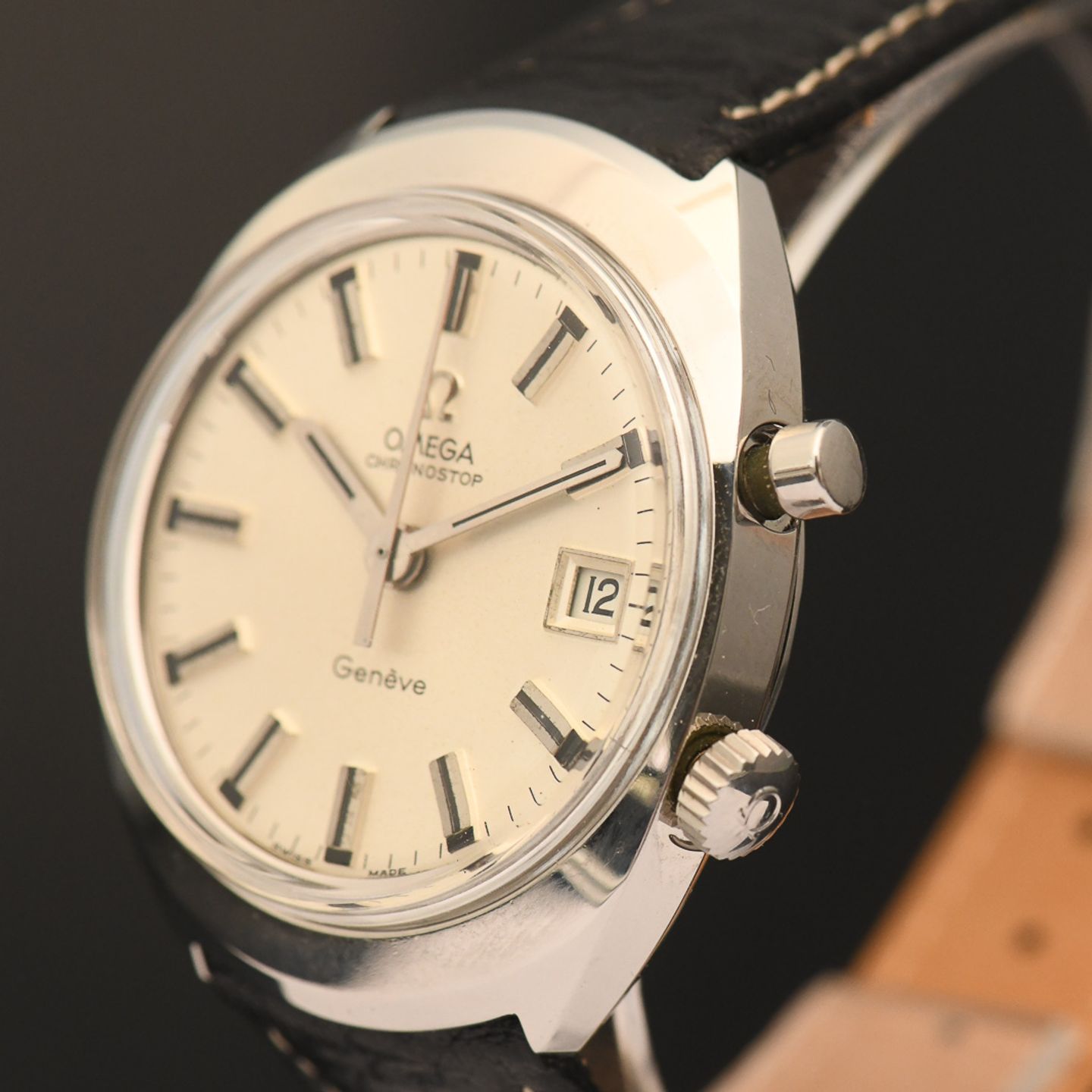 Omega Vintage 146.009 (1969) - Zilver wijzerplaat 35mm Staal (3/8)