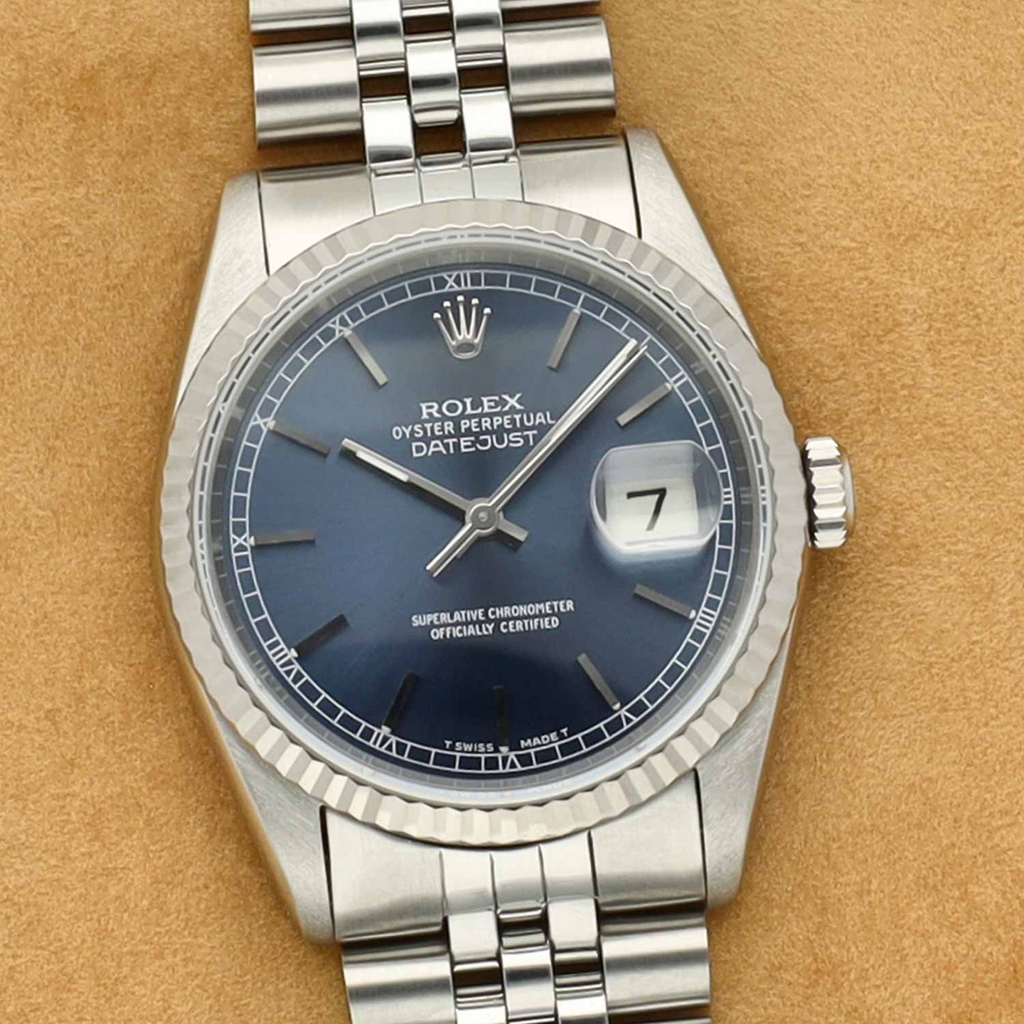 Rolex Datejust 36 16234 (1991) - Blauw wijzerplaat 36mm Staal (1/8)