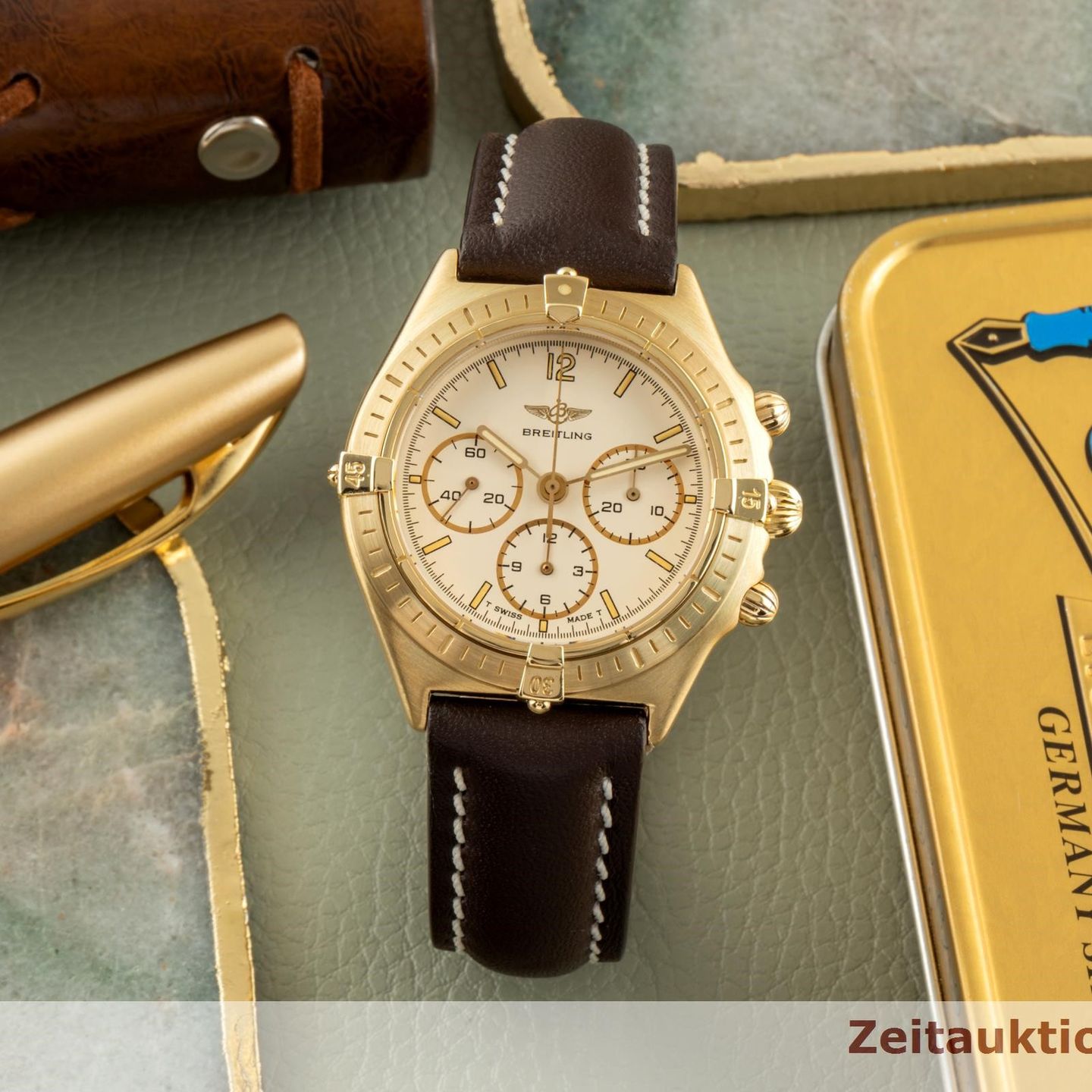 Breitling Callisto 80520 (Unknown (random serial)) - Champagne dial 36 mm Yellow Gold case (1/8)