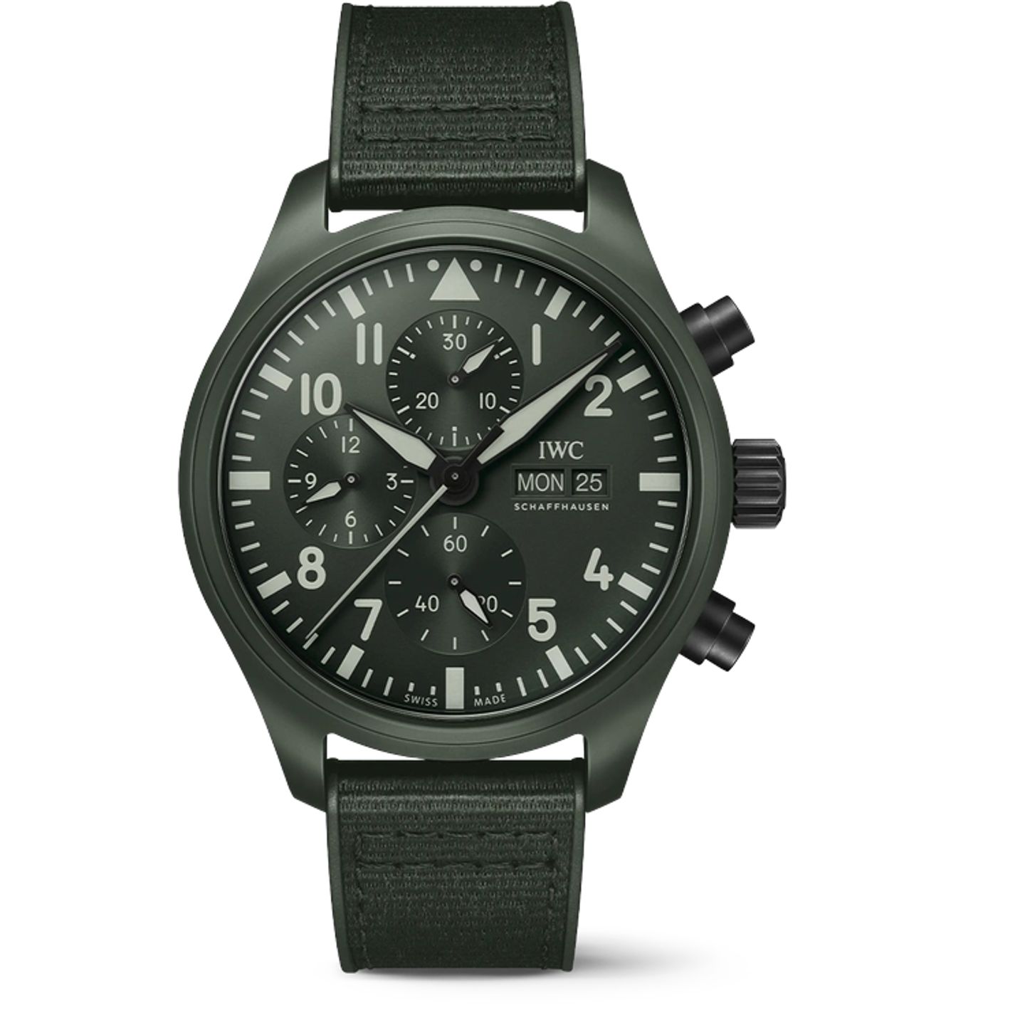IWC Pilot Chronograph Top Gun IW389106 (2025) - Groen wijzerplaat 45mm Titanium (1/1)