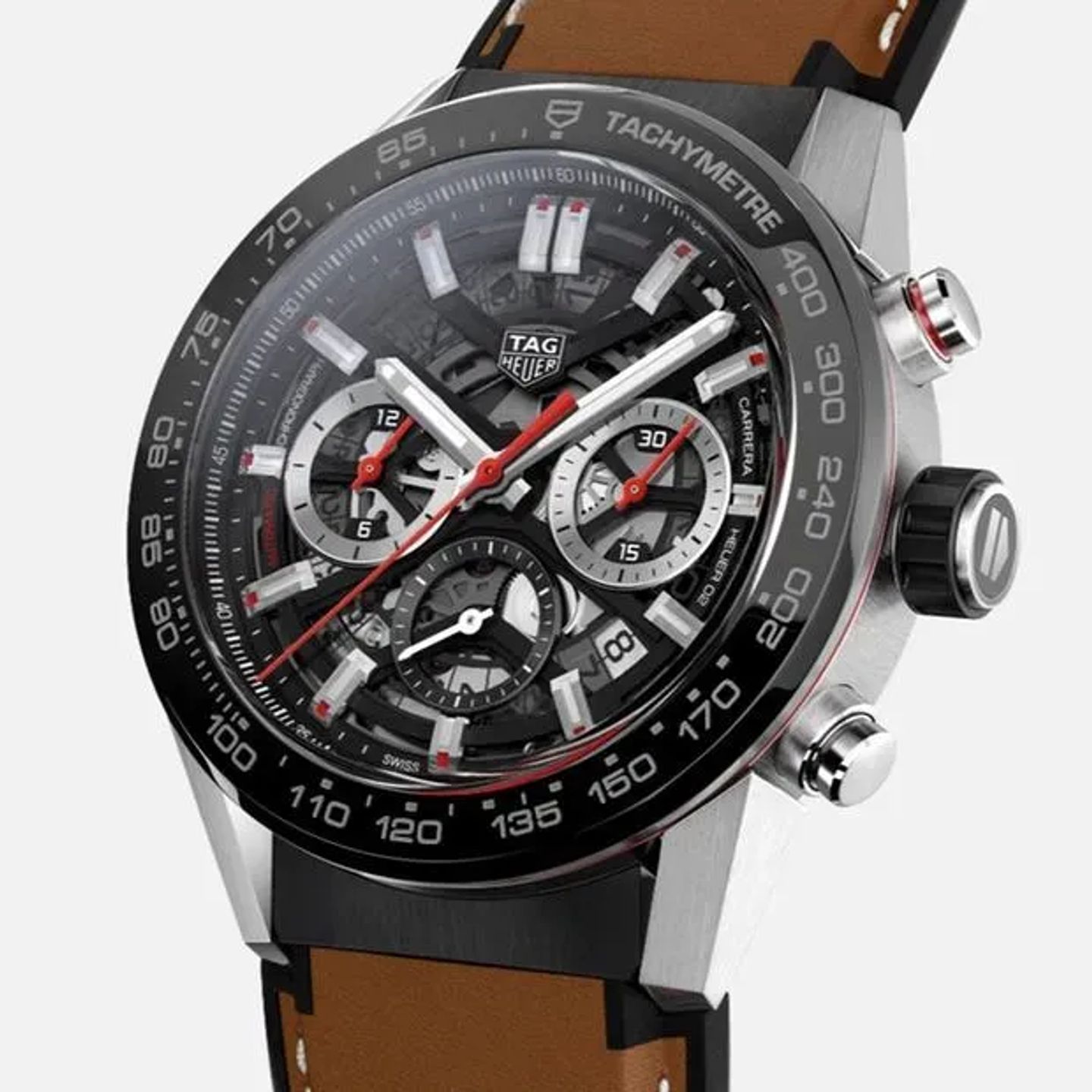 TAG Heuer Carrera CBG2A10.FT6169 (2023) - Transparent dial 45 mm Steel case (5/6)