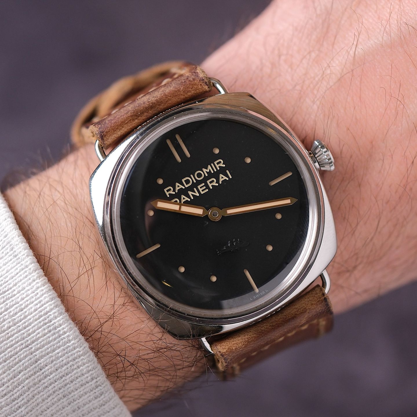 Panerai Radiomir 3 Days 47mm PAM00425 (Unknown (random serial)) - Black dial 47 mm Steel case (5/5)