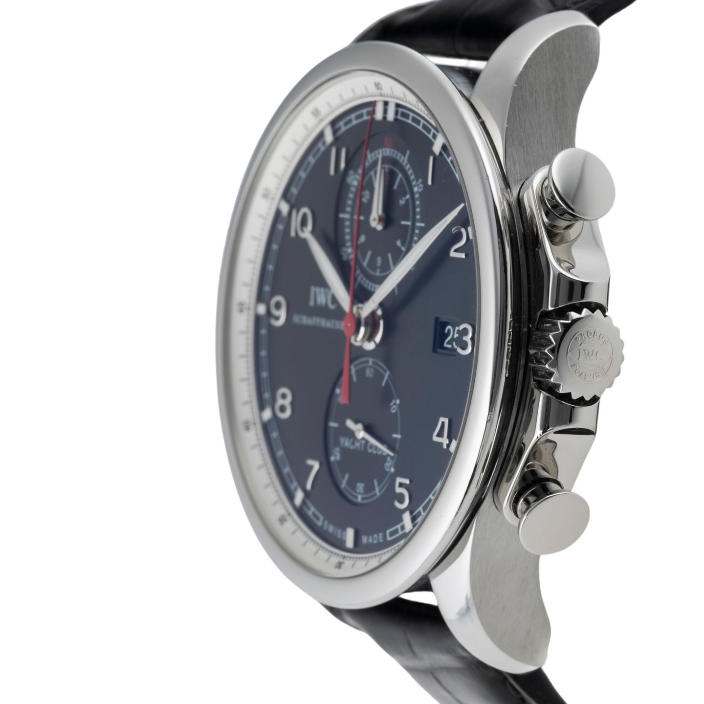 IWC Portuguese Yacht Club Chronograph IW390204 (Onbekend (willekeurig serienummer)) - Zwart wijzerplaat 45mm Staal (6/8)