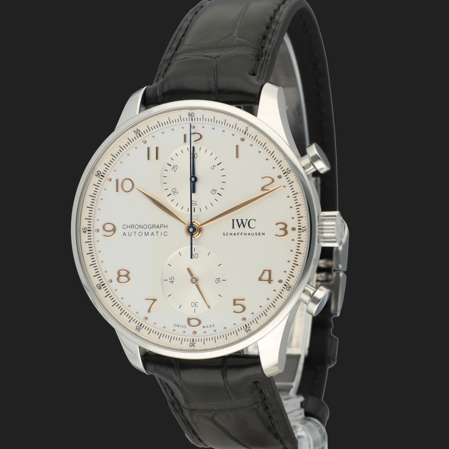 IWC Portuguese Chronograph IW371604 (2024) - Zilver wijzerplaat 41mm Staal (1/8)