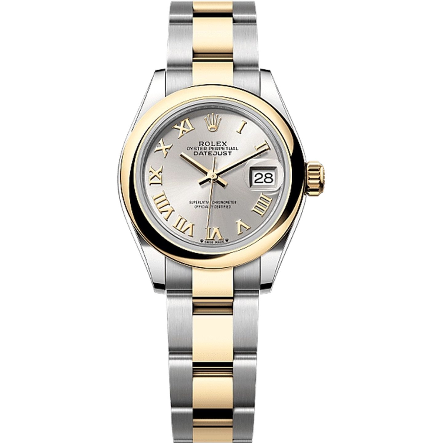 Rolex Lady-Datejust 279163 (2025) - Zilver wijzerplaat 28mm Goud/Staal (1/1)