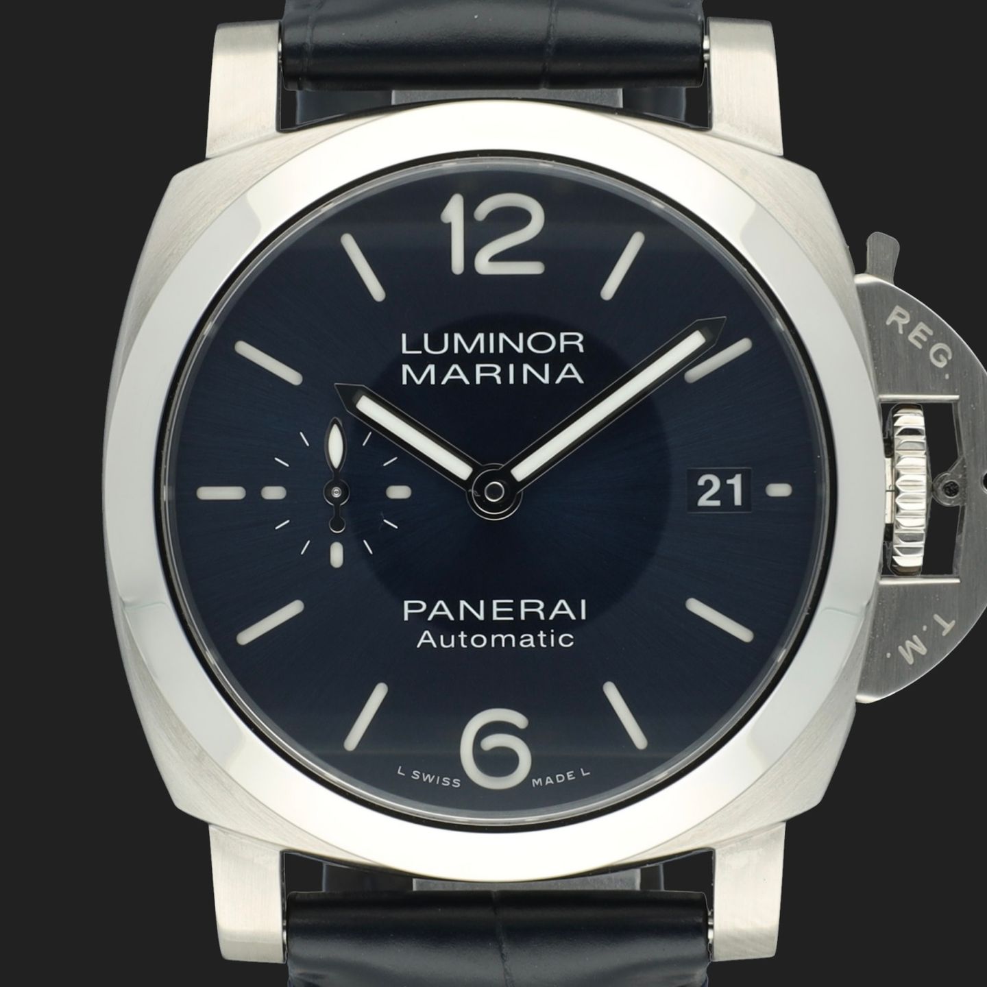 Panerai Luminor Marina PAM01370 (2024) - Blauw wijzerplaat 40mm Staal (3/8)