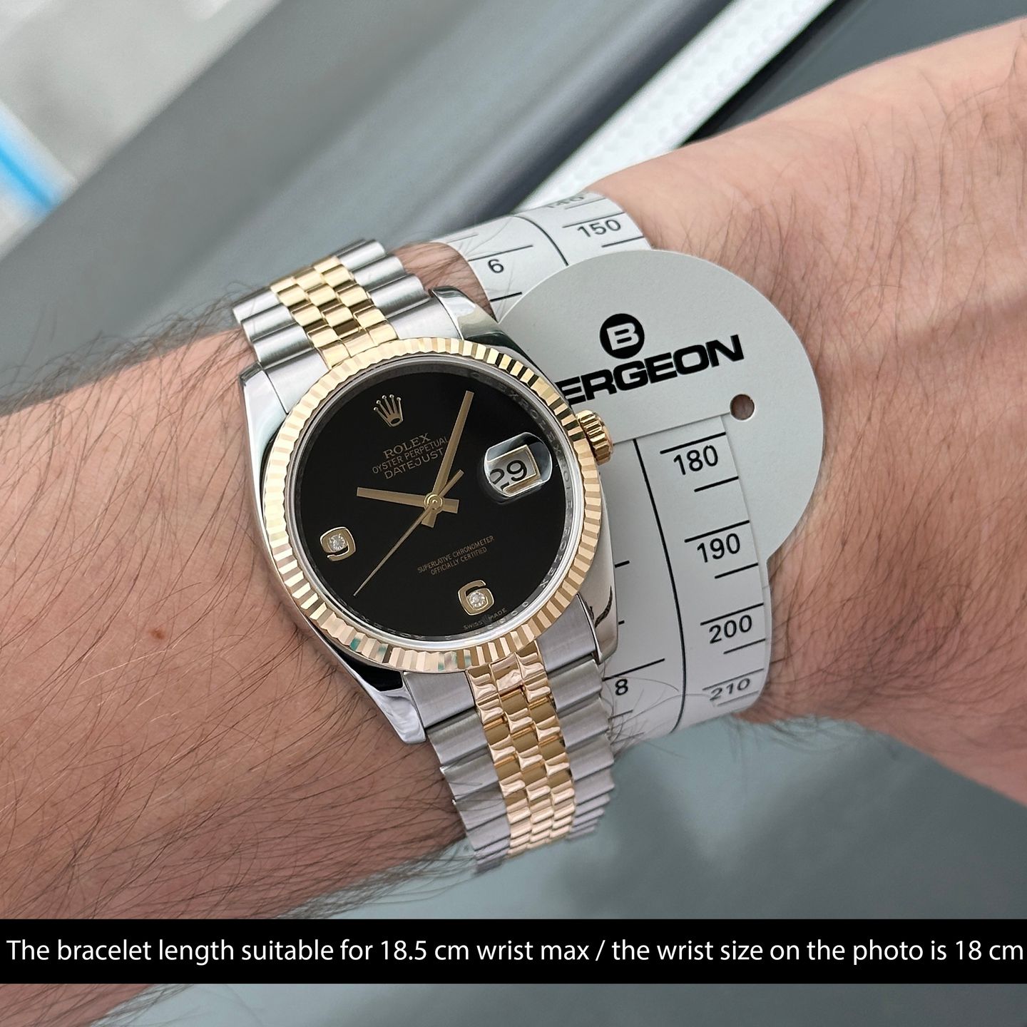 Rolex Datejust 36 116233 (2010) - Black dial 36 mm Gold/Steel case (2/8)