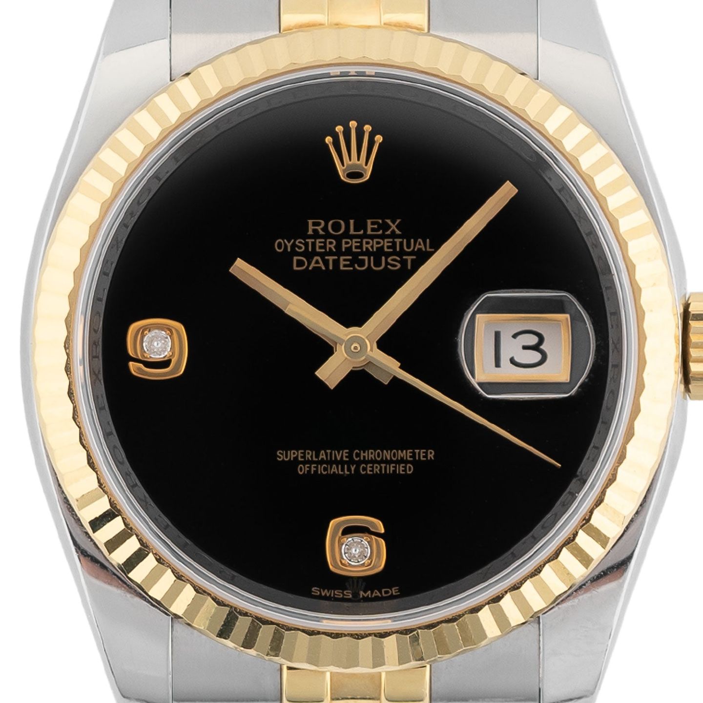 Rolex Datejust 36 116233 (2003) - Black dial 36 mm Gold/Steel case (2/7)